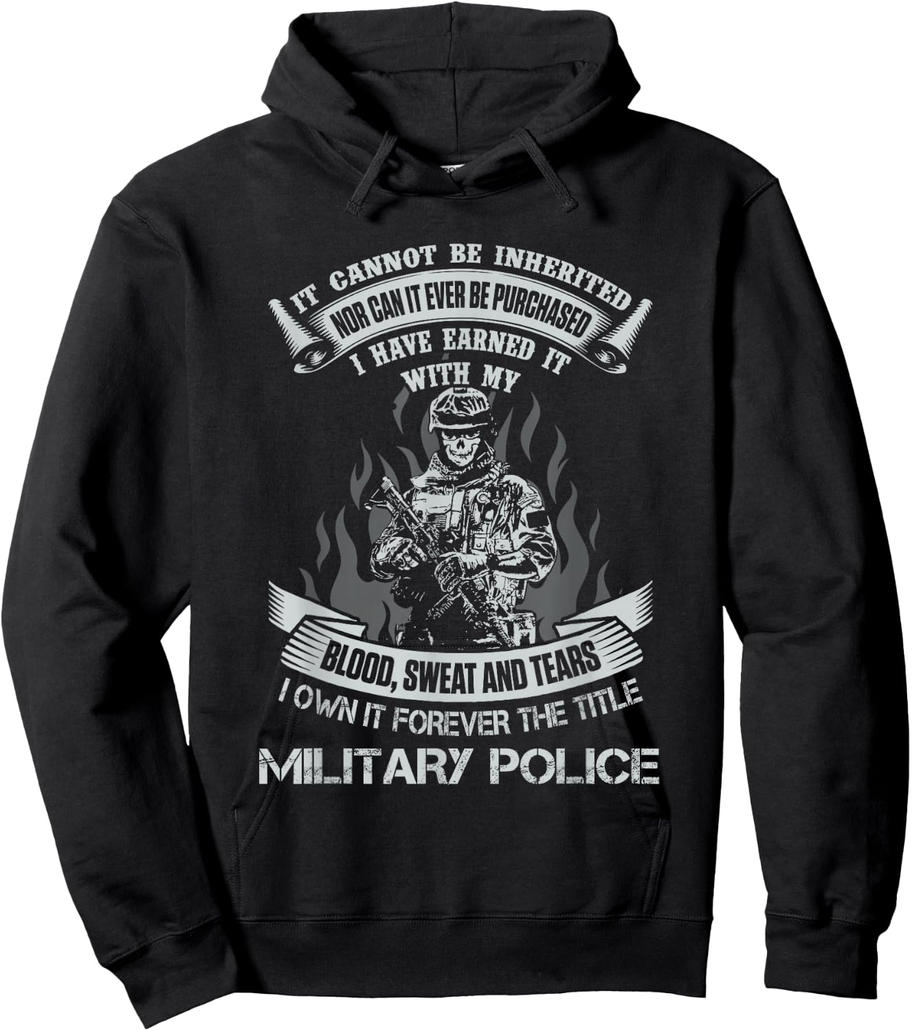 Own Forever The Title Military Police US Army Veteran MP Hoodie - Hoodie | Black