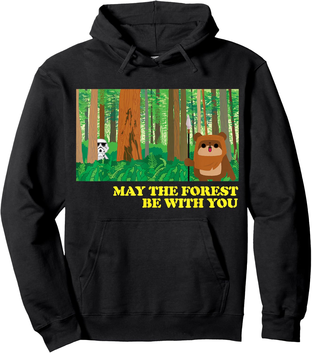 Star Wars Ewok May the Forest Be With You Hoodie - Hoodie | Black
