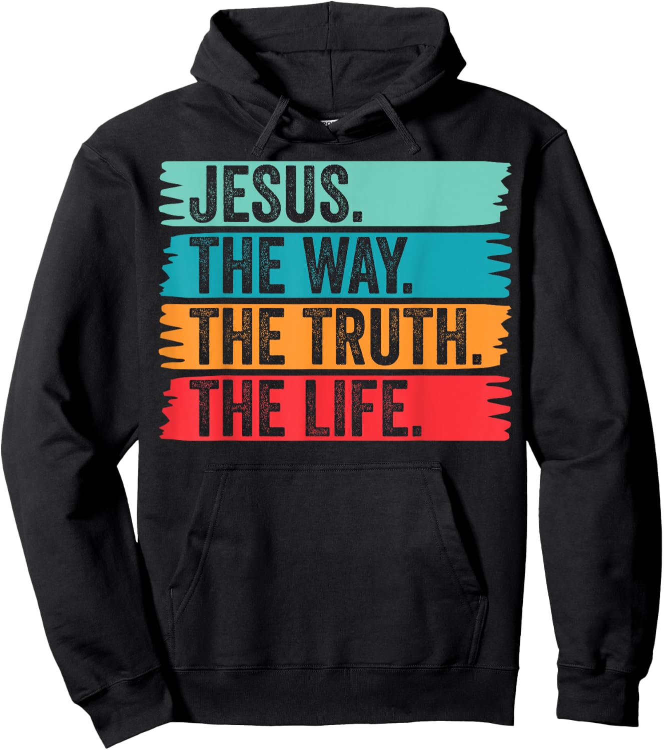 Jesus The Way Truth Life Verse Follower Christian Worship Hoodie - Hoodie | Black