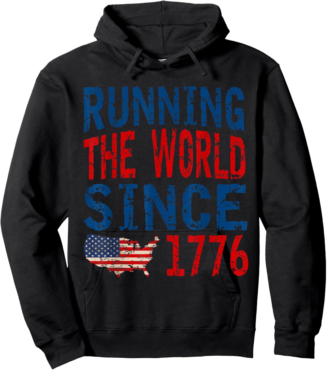 Running The World Since 1776 Vintage Hoodie - Hoodie | Black
