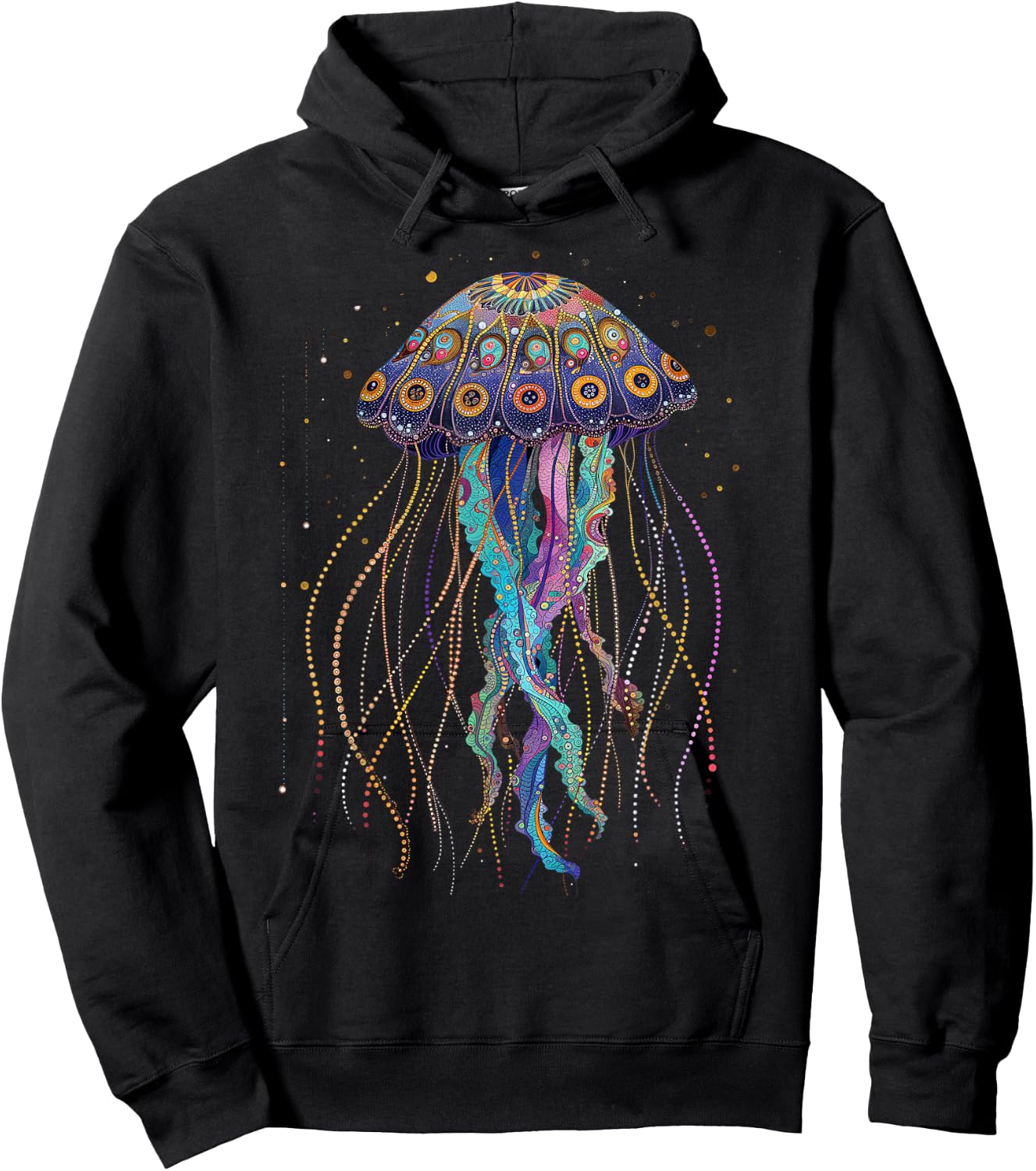 Jellyfish Colorful Flower Patterns Scuba Diving Diver Ocean Hoodie - Hoodie | Black