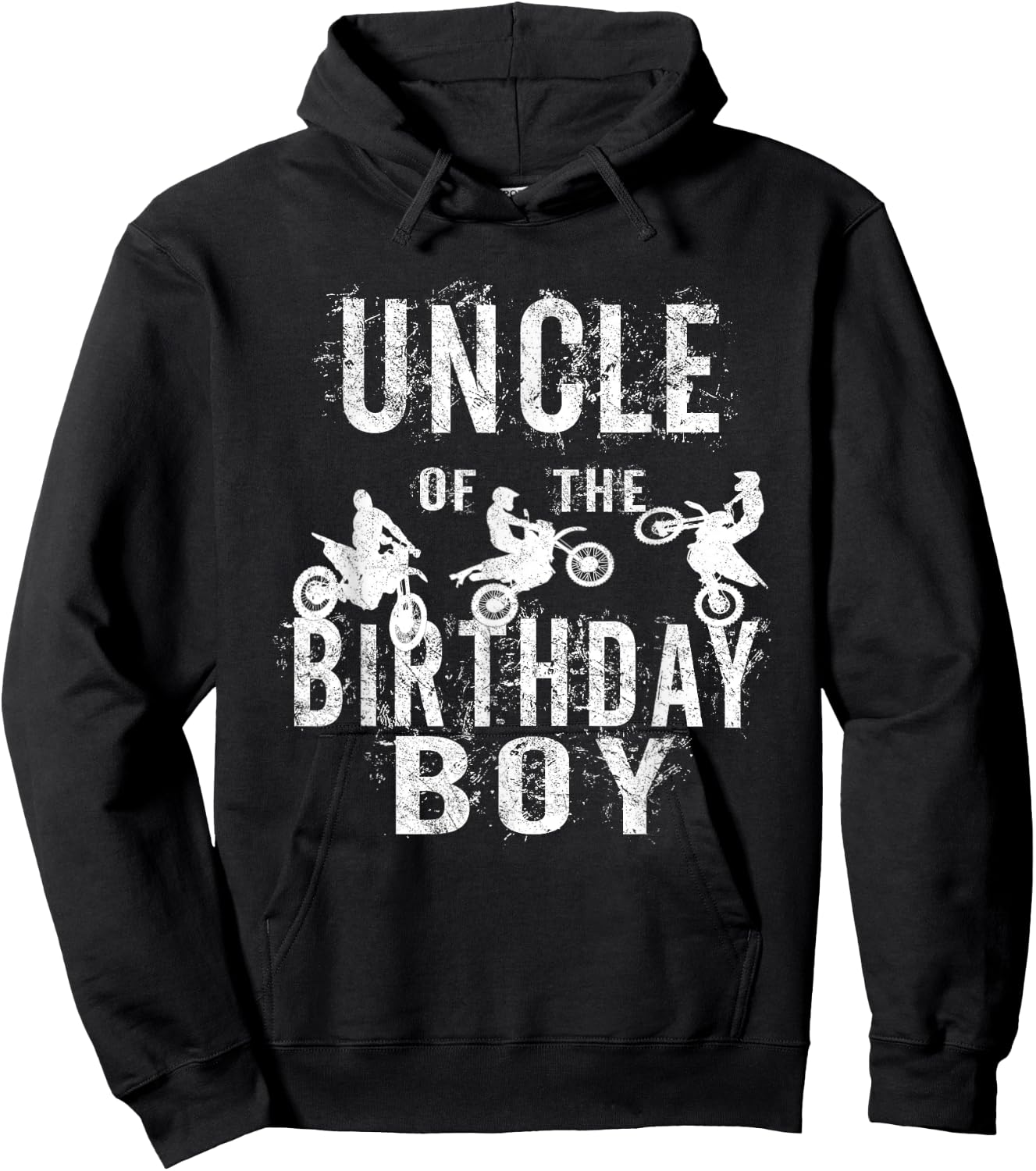 Uncle Of The Birthday Boy Dirt Bike B-day Party Hoodie - Hoodie | Black