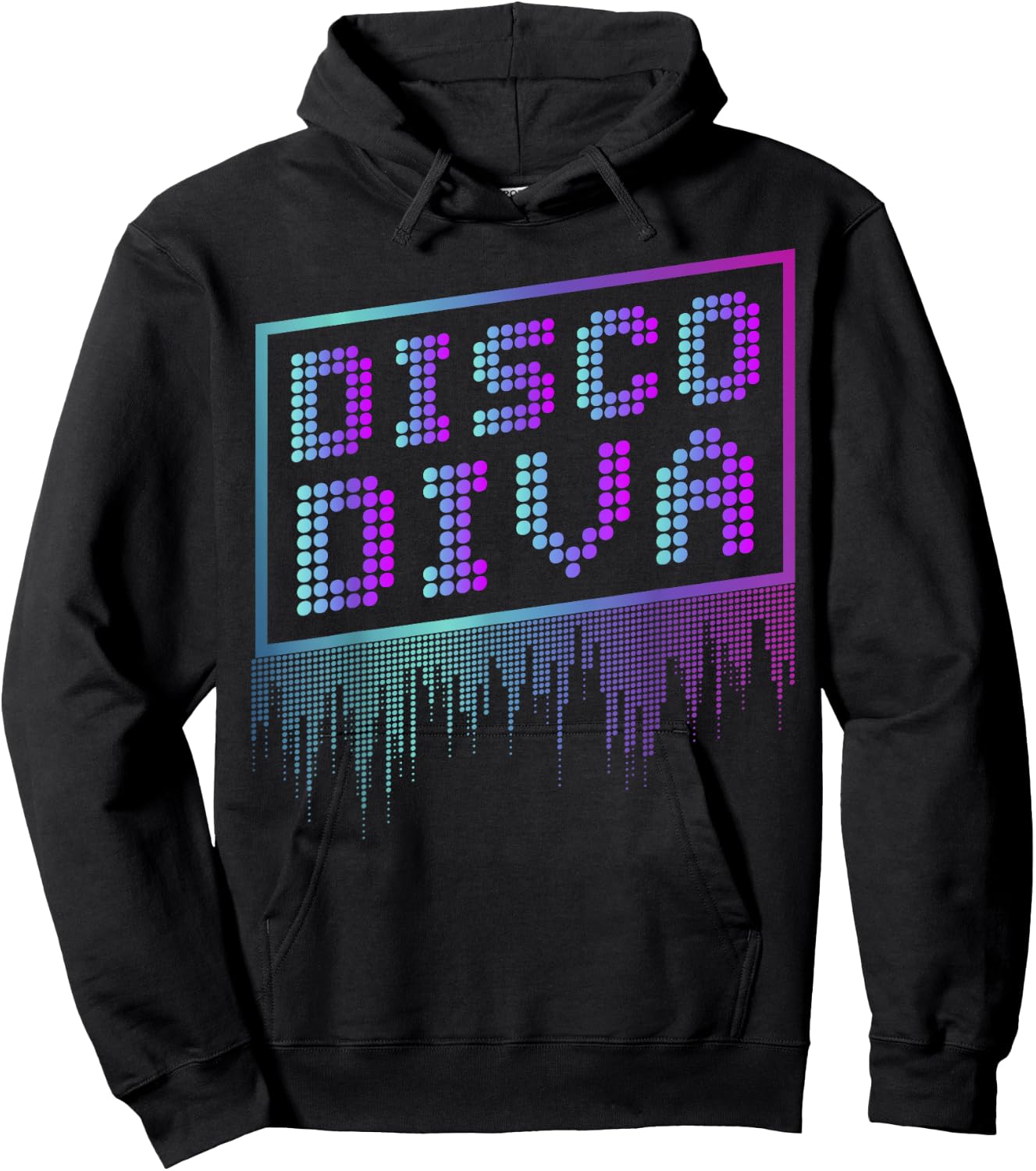Disco Diva gift, Retro 70s gift, Vintage 80s design Hoodie - Hoodie | Black