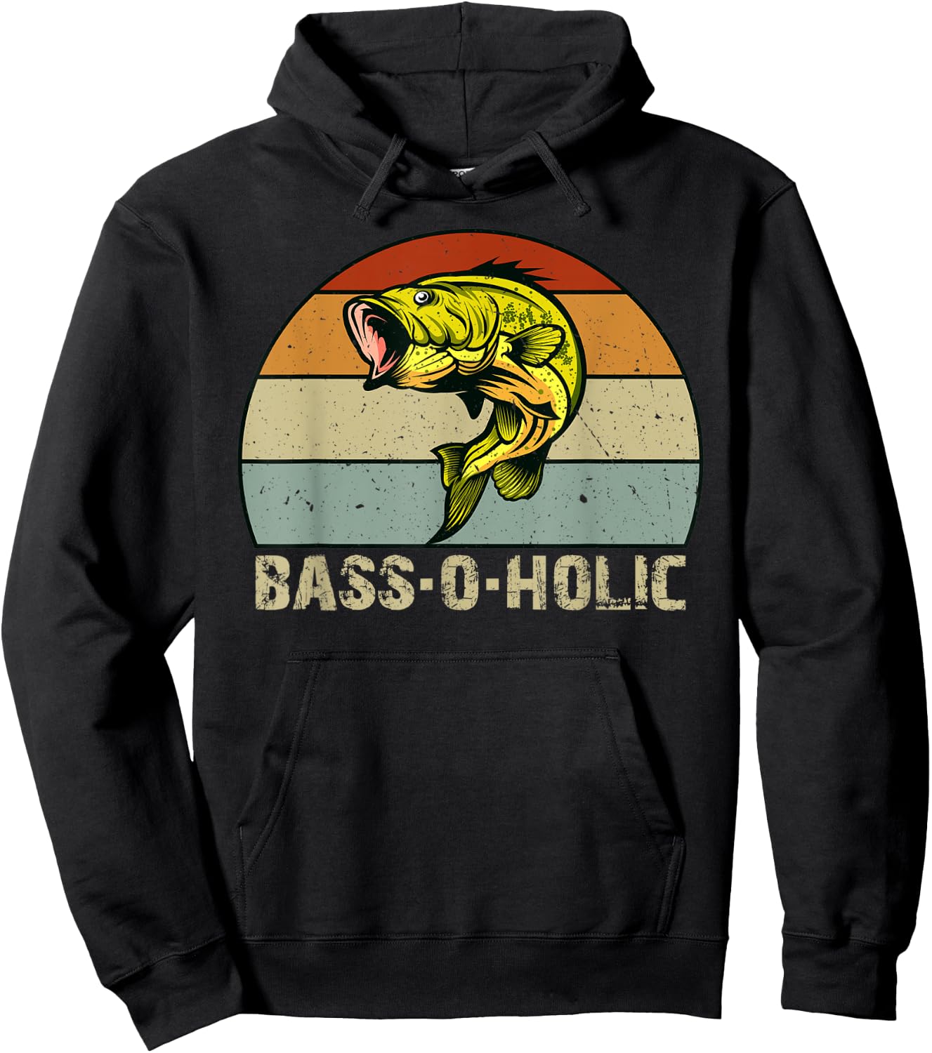Bass-o-holic Addicted to Bass Fishing Gifts Hoodie - Hoodie | Black