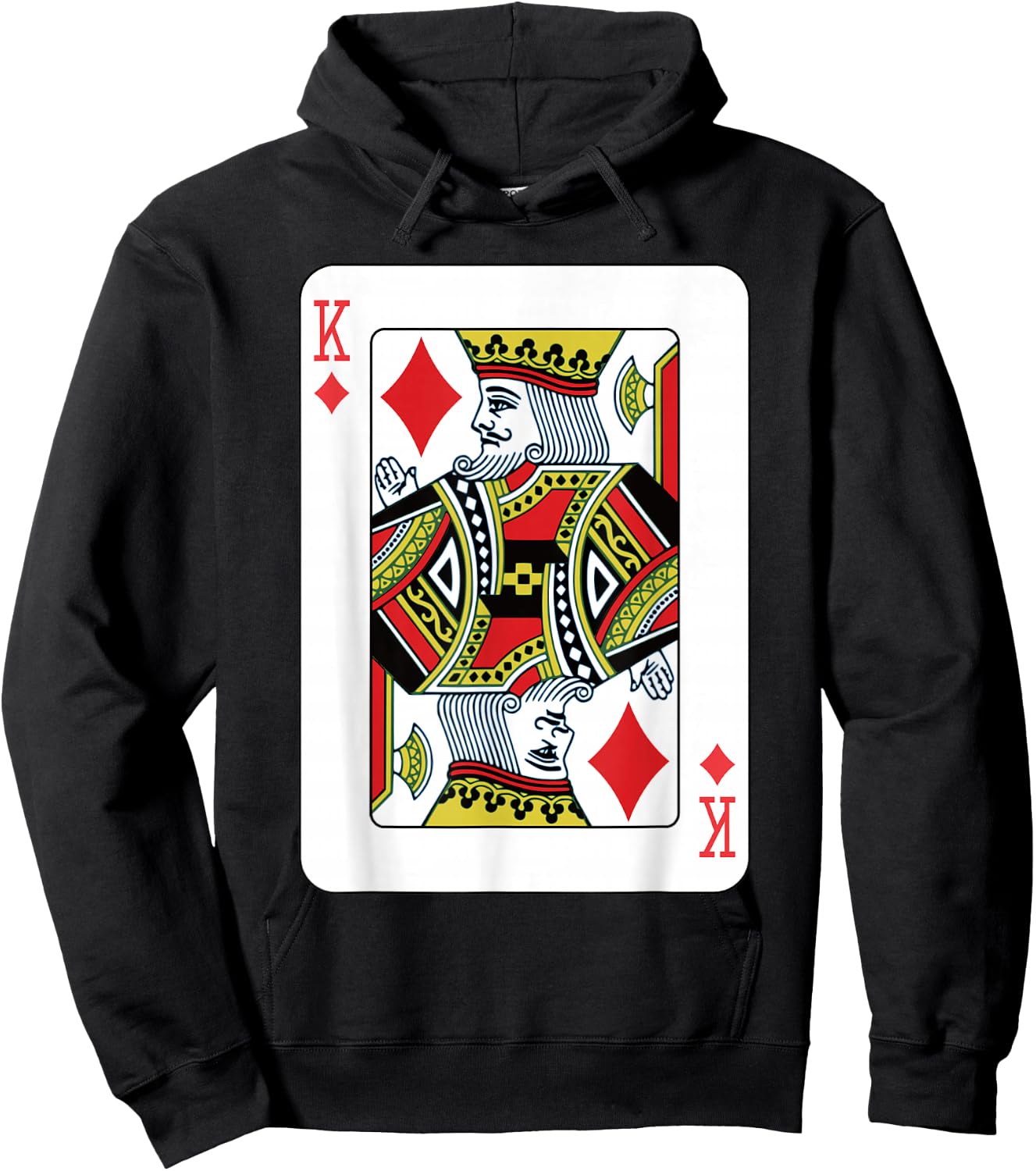 King of Diamonds Playing Card Poker Hoodie - Hoodie | Black