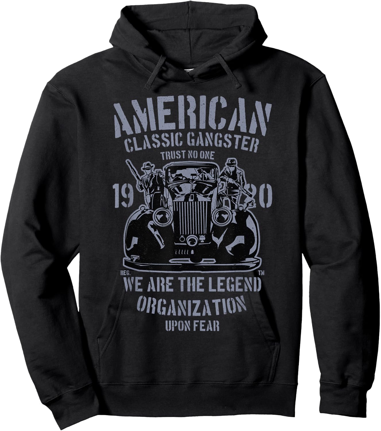 Vintage Classic American Mob Gangster - 1920s NYC Hoodie - Hoodie | Black