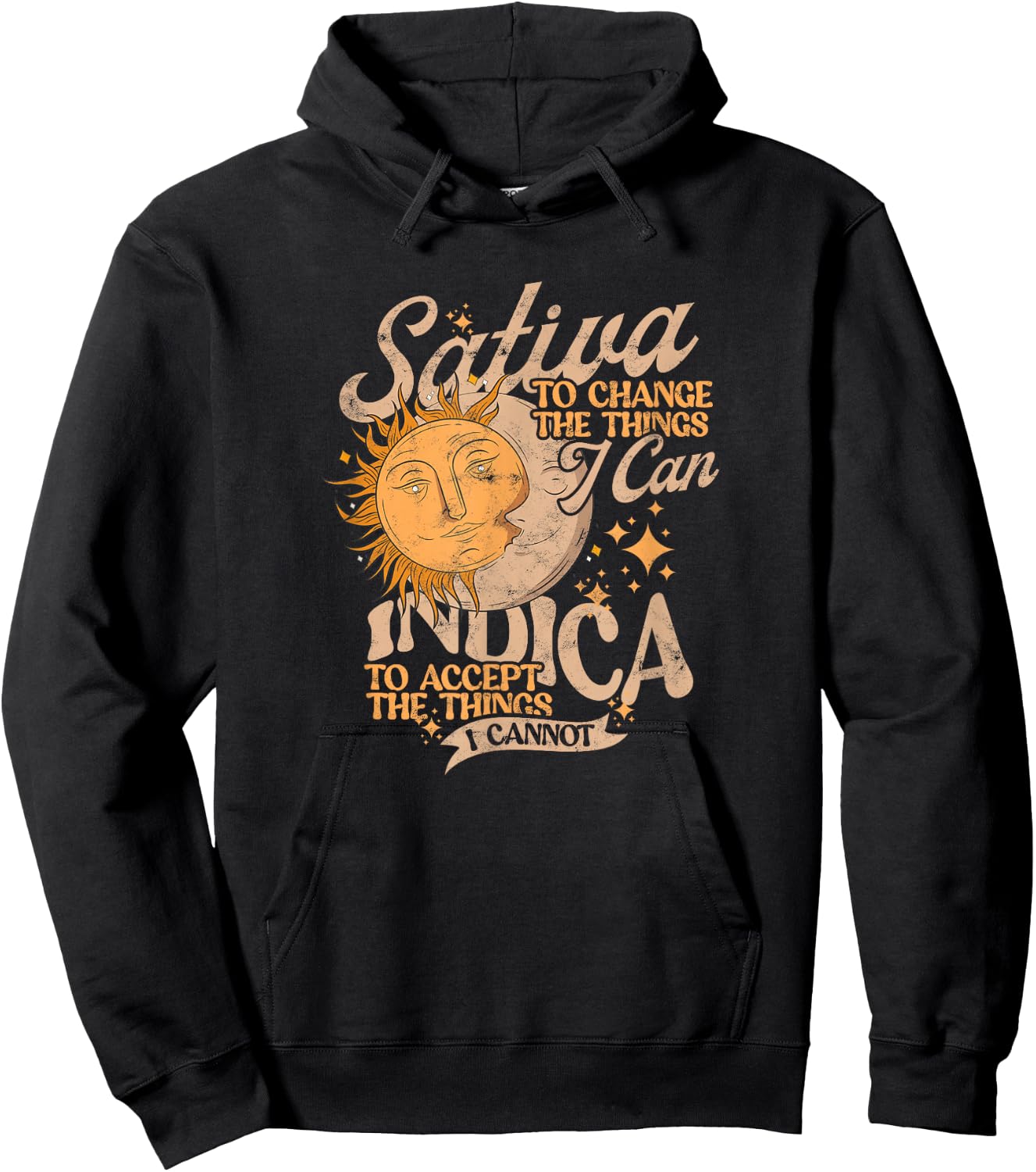 Sativa to Change The Things I Can Indica Positivity Hoodie - Hoodie | Black