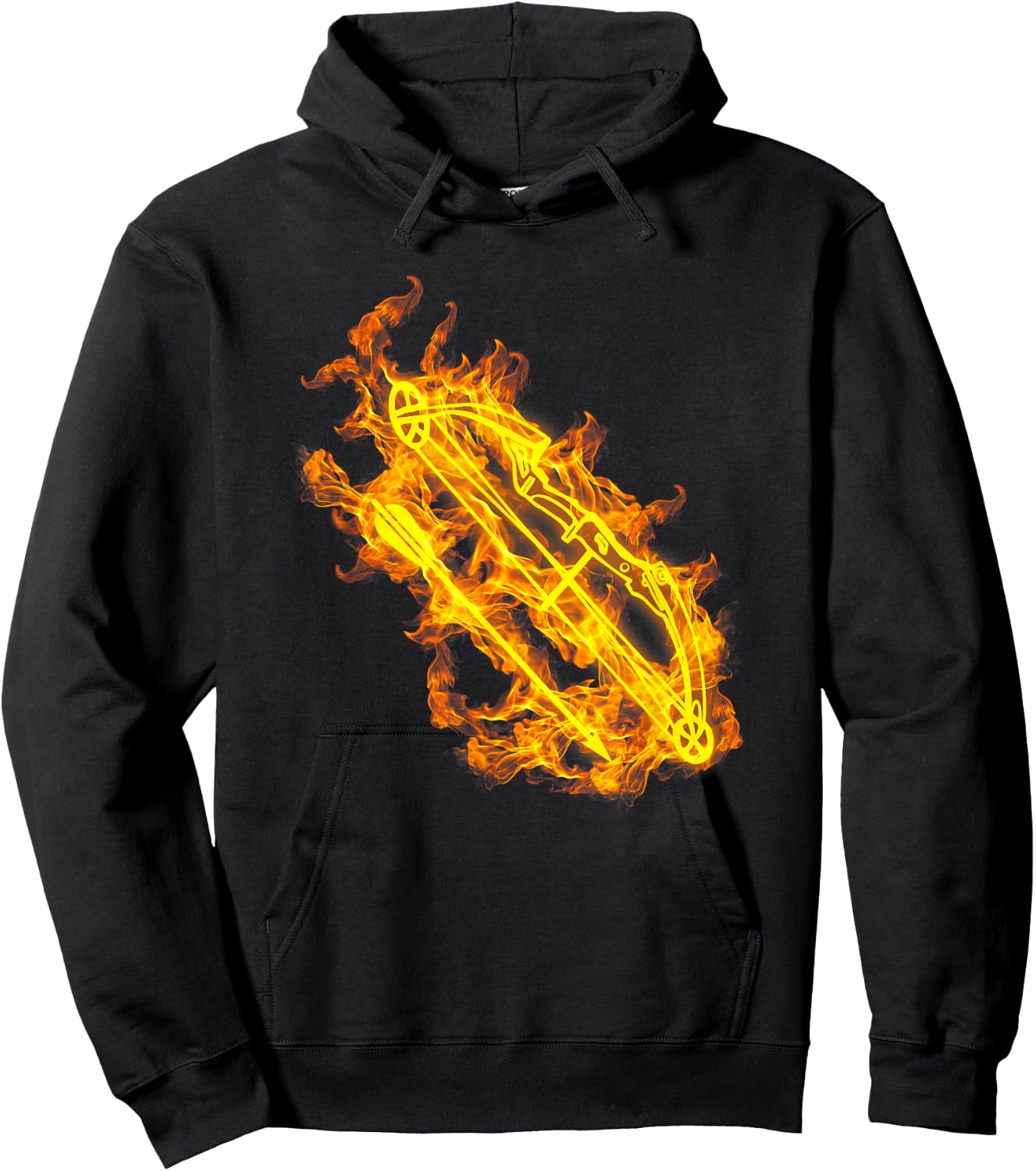 Fire Archery Bow And Arrow Flaming Archer Hoodie - Hoodie | Black
