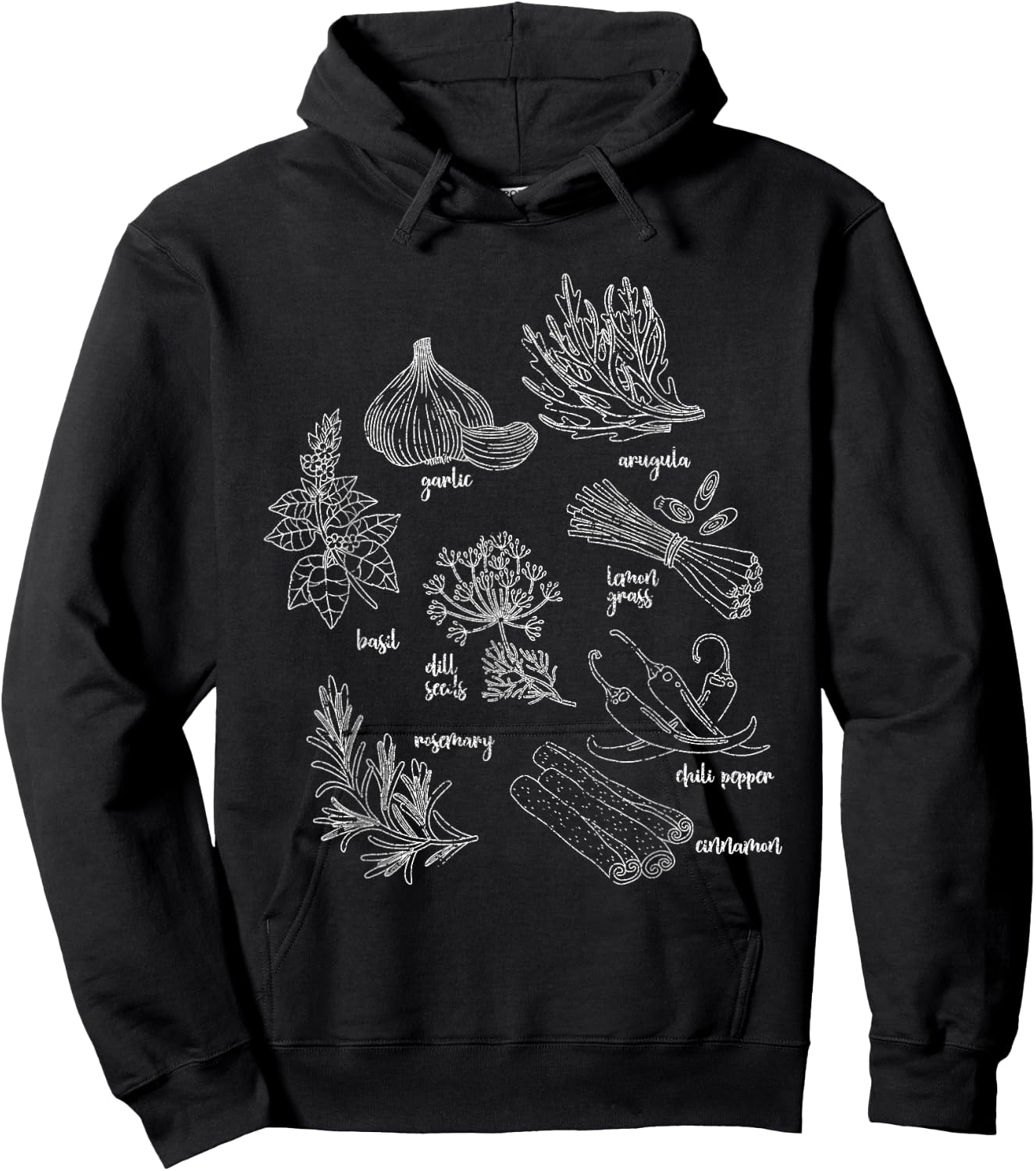 Herbs Garden Gift Gardener Hoodie - Hoodie | Black
