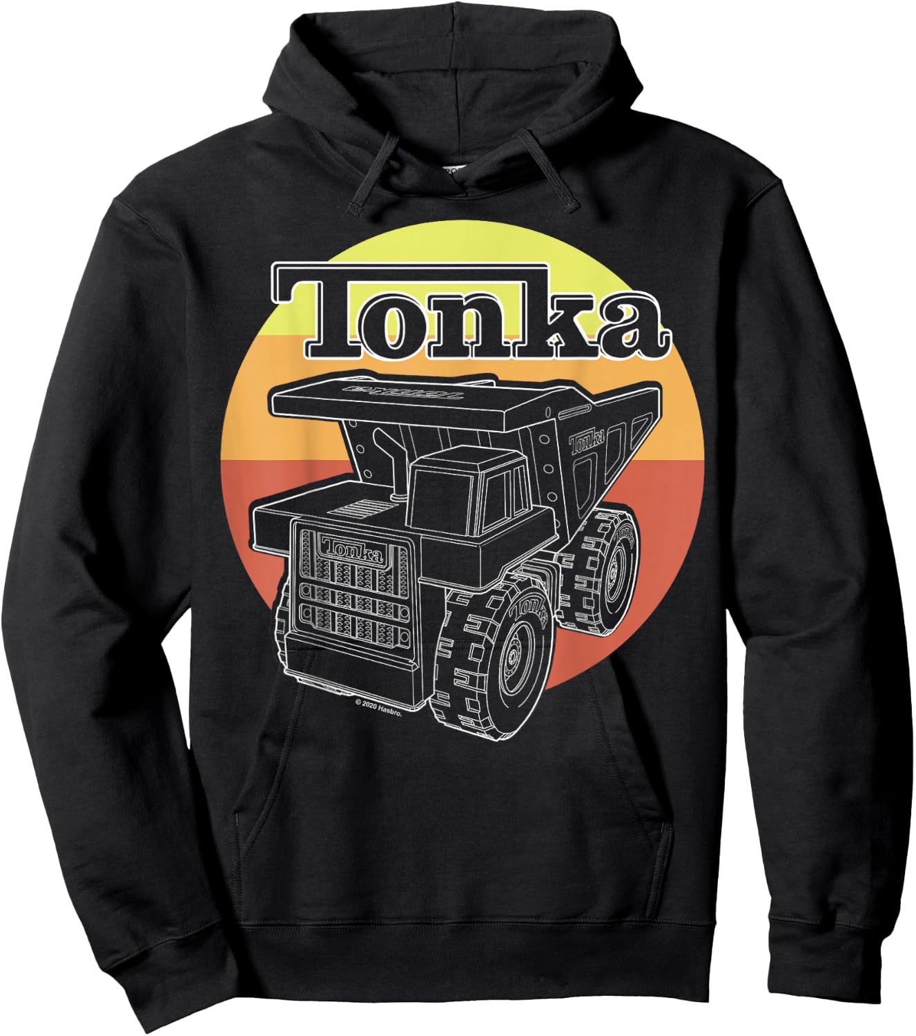 Tonka Retro Sunset Stripe Vintage Truck Logo Hoodie - Hoodie | Black
