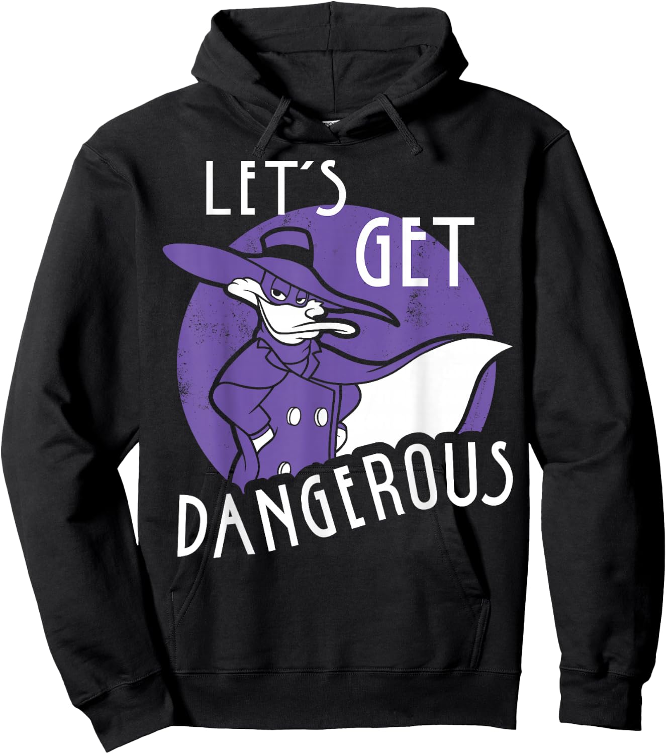 Disney Darkwing Duck Let's Get Dangerous Retro Circle Pose Hoodie - Hoodie | Black