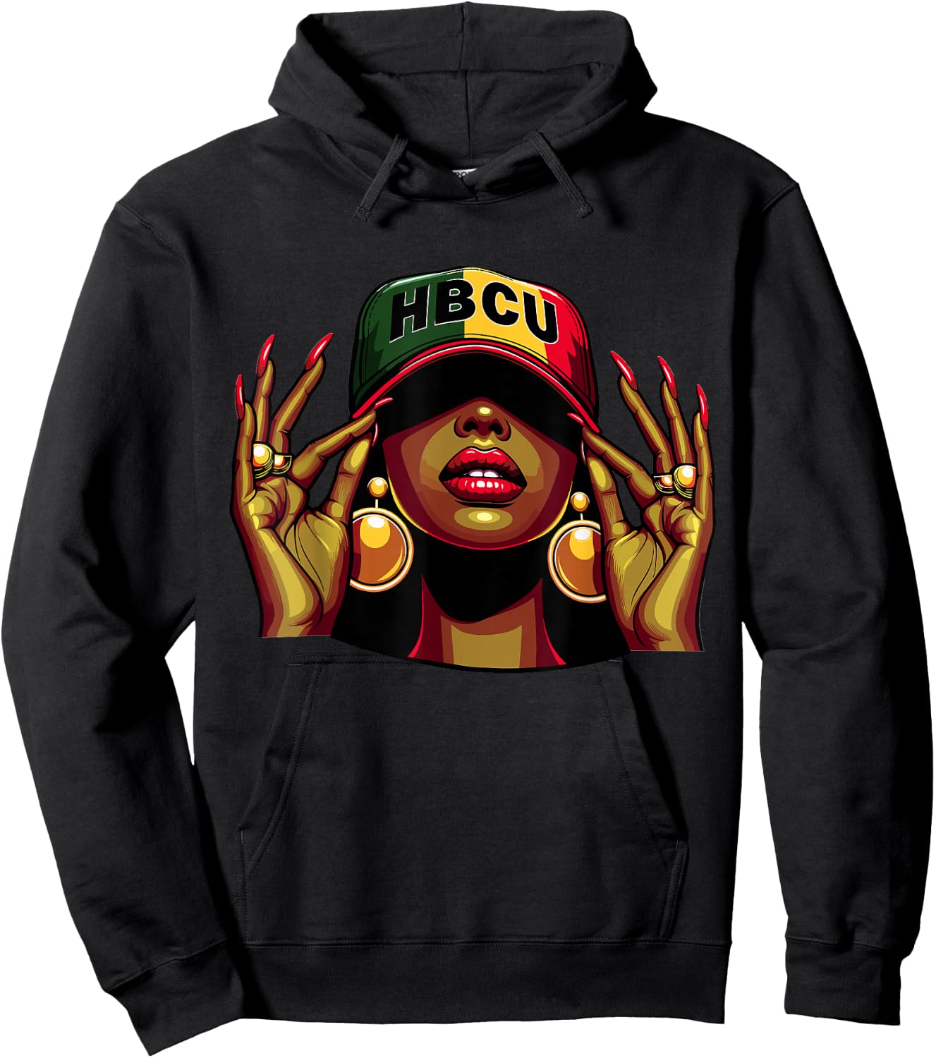 Beautiful Black HBCU Hoodie - Hoodie | Black
