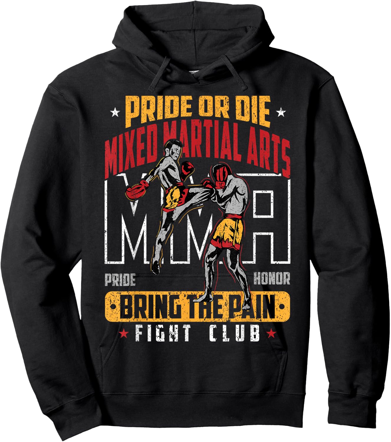 Pride or Die MMA Bring the Pain Fight Club Hoodie - Hoodie | Black