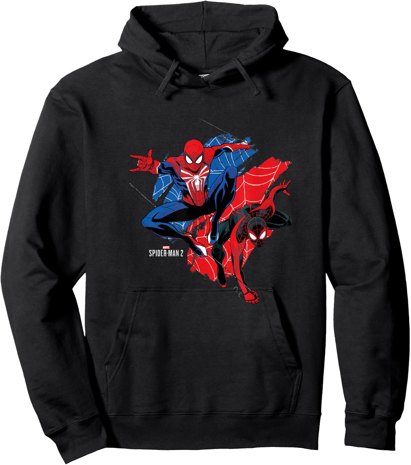 Marvel Spider-Man 2 Peter & Miles Epic Swing Hoodie - Hoodie | Black