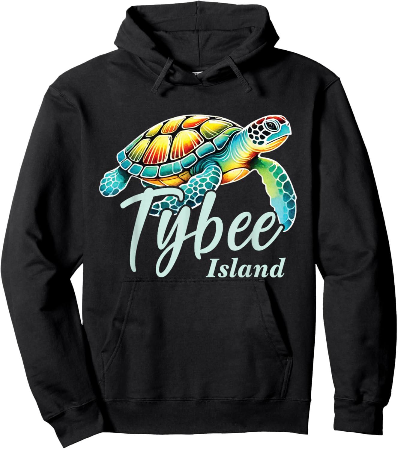 Tybee Island Georgia, Tybee Island Sea Turtle, Tybee Island Hoodie - Hoodie | Black