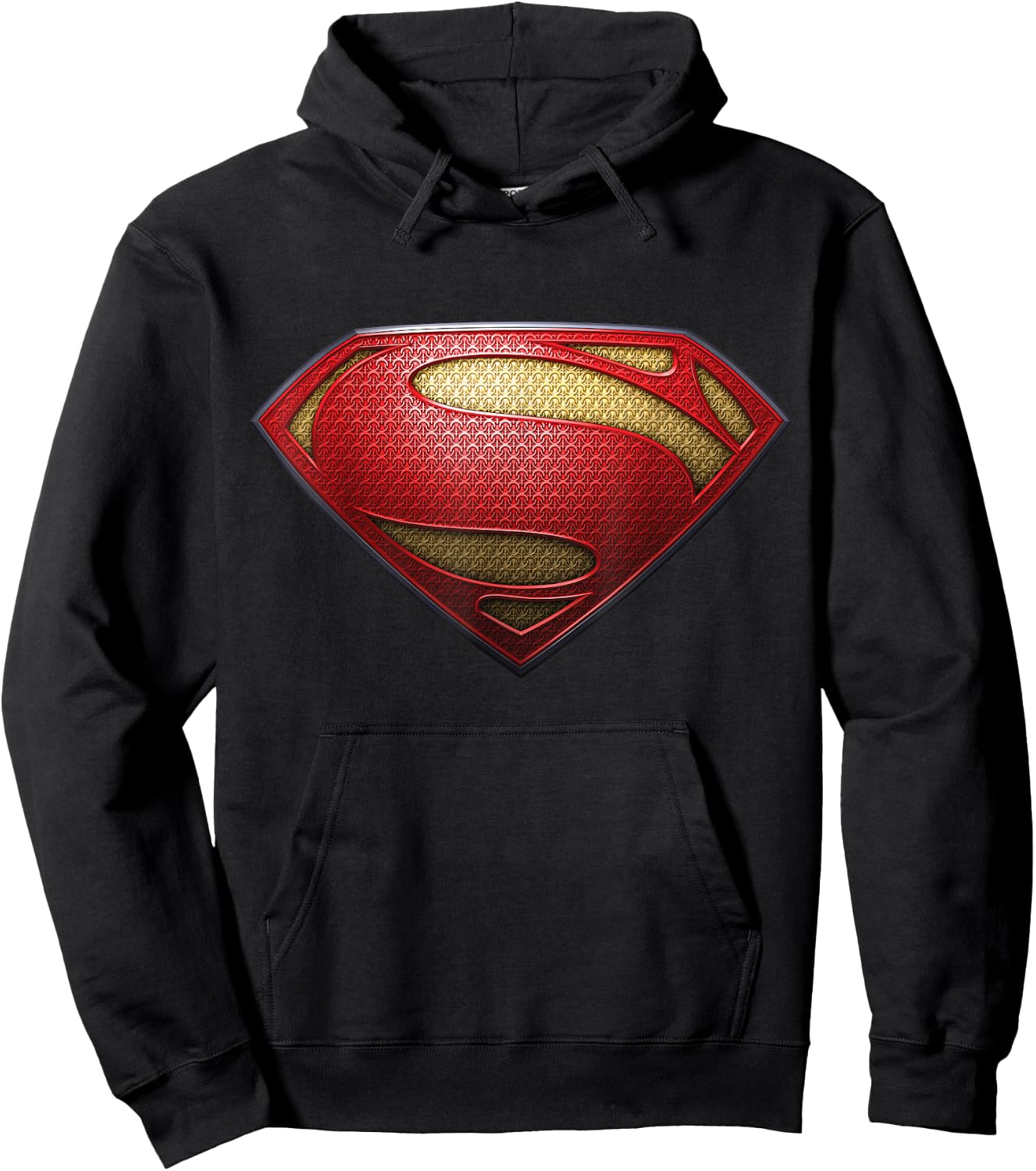 DC Man Of Steel Logo Texturedd Hoodie - Hoodie | Black