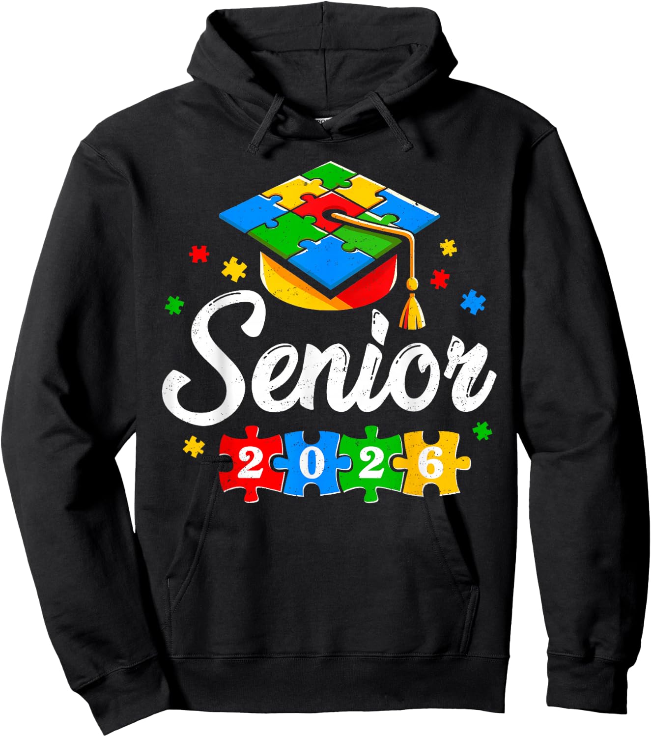 Senior Autism Graduate 2026 Autism Graduation Senior 2026 Hoodie - Hoodie | Black