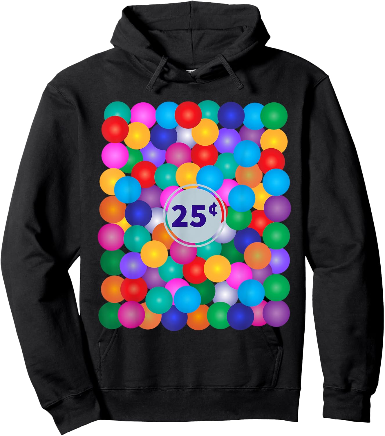 Gumball Machine Costume Candy 25cRainbow Gum Balls Halloween Hoodie - Hoodie | Black