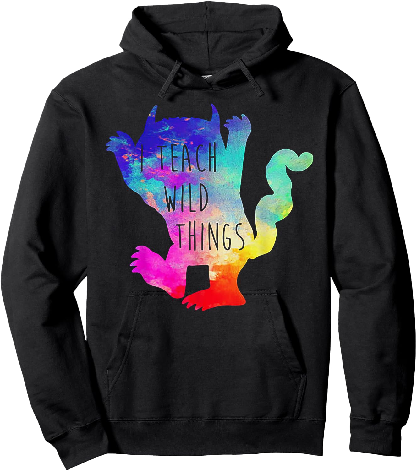 I Teach Wild Things Monster Funny Halloween Gifts Hoodie - Hoodie | Black