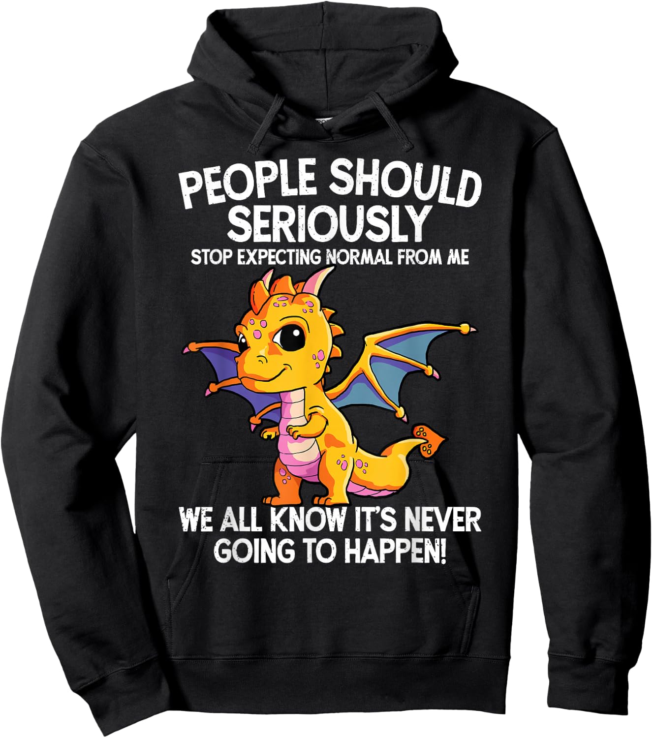 Cute dragon and girls Hoodie - Hoodie | Black