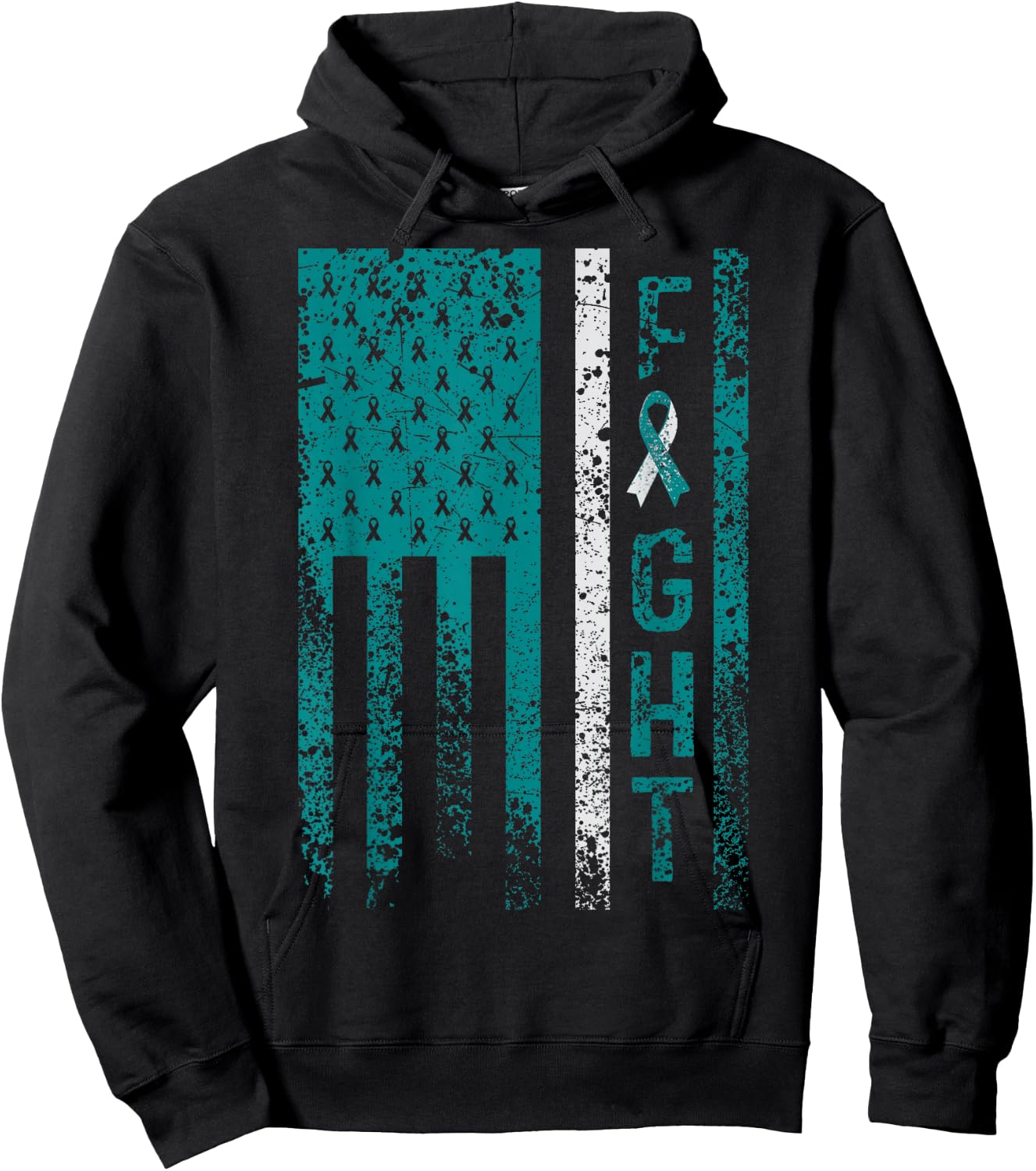 Cervical Cancer Awareness by Cervical Cancer Awareness Products - Adult Black Short Sleeve - Size Small Hoodie - Hoodie | Black