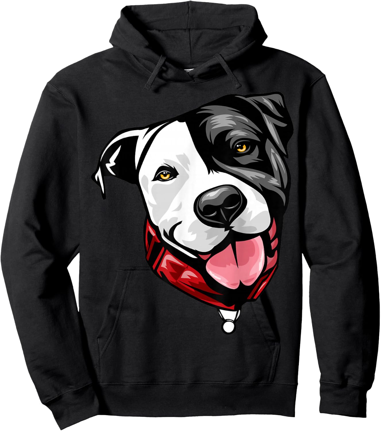 Cool Pit Bull Face Hoodie - Hoodie | Black