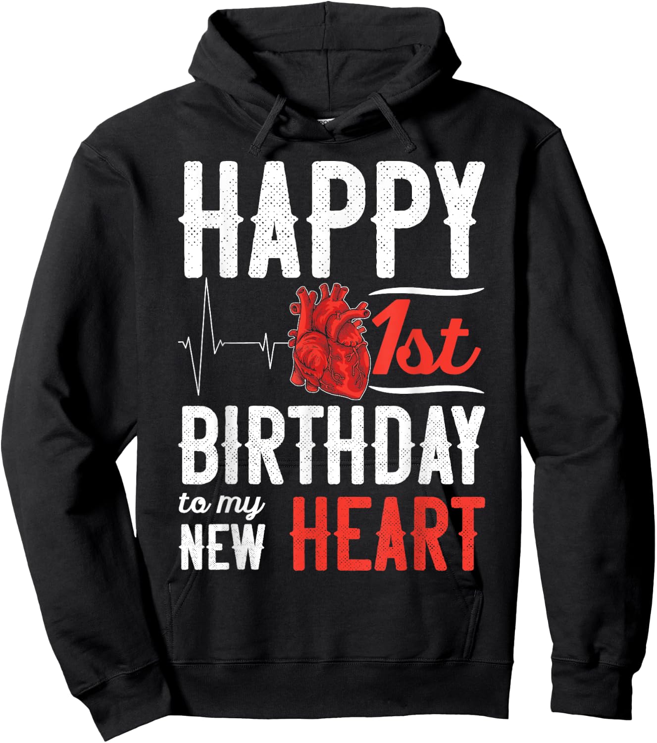 Heart Transplant Recovery Anniversary Shirt 1st Birthday Hoodie - Hoodie | Black