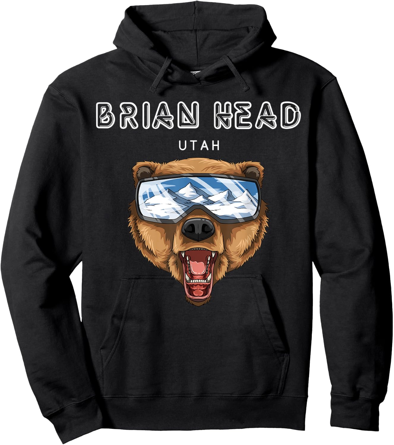 Brian Head Utah - USA Grizzly Ski Gift Hoodie - Hoodie | Black