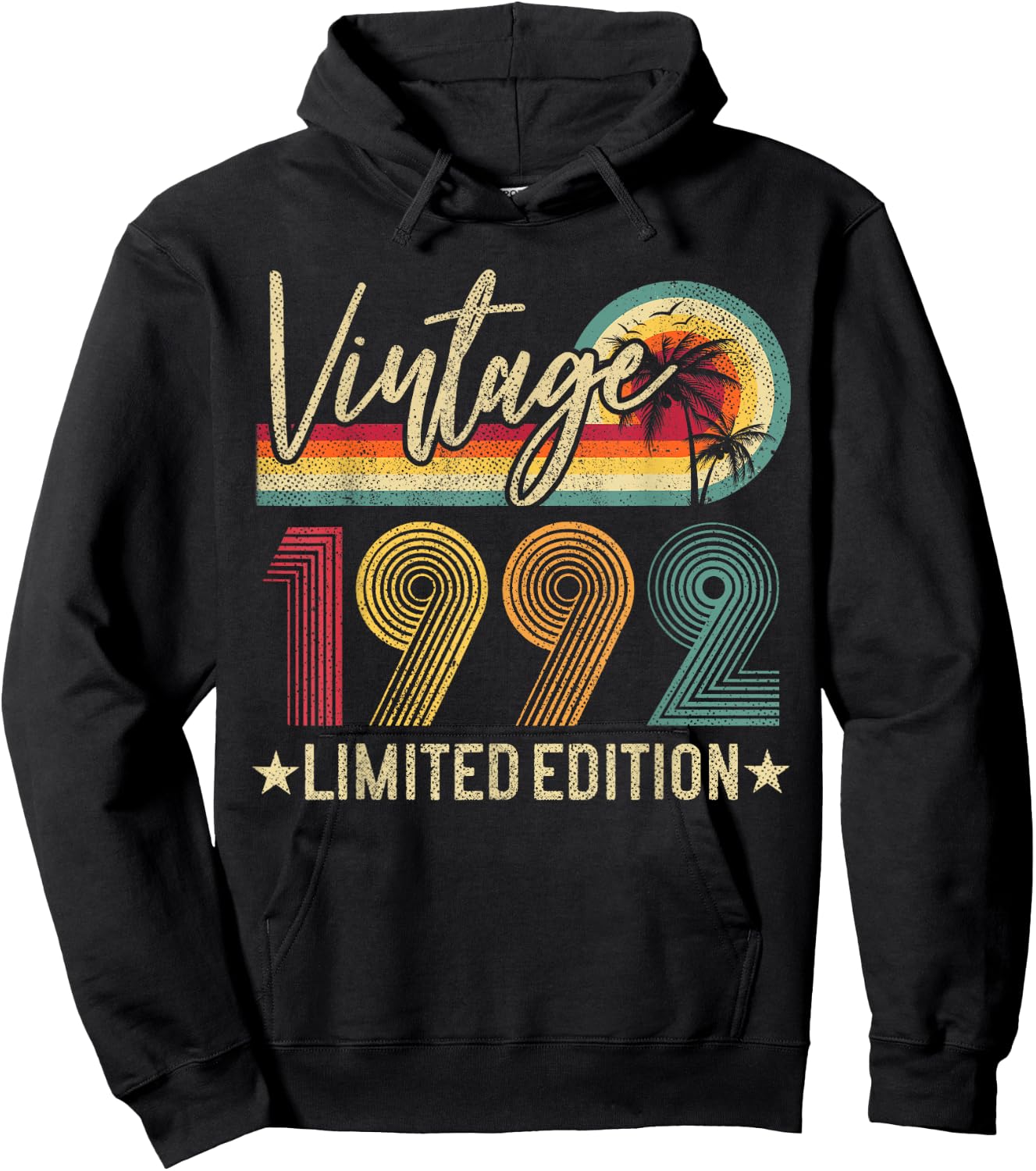 Vintage 1992 33rd Birthday Gift 33 Years Old Limited Edition Hoodie - Hoodie | Black