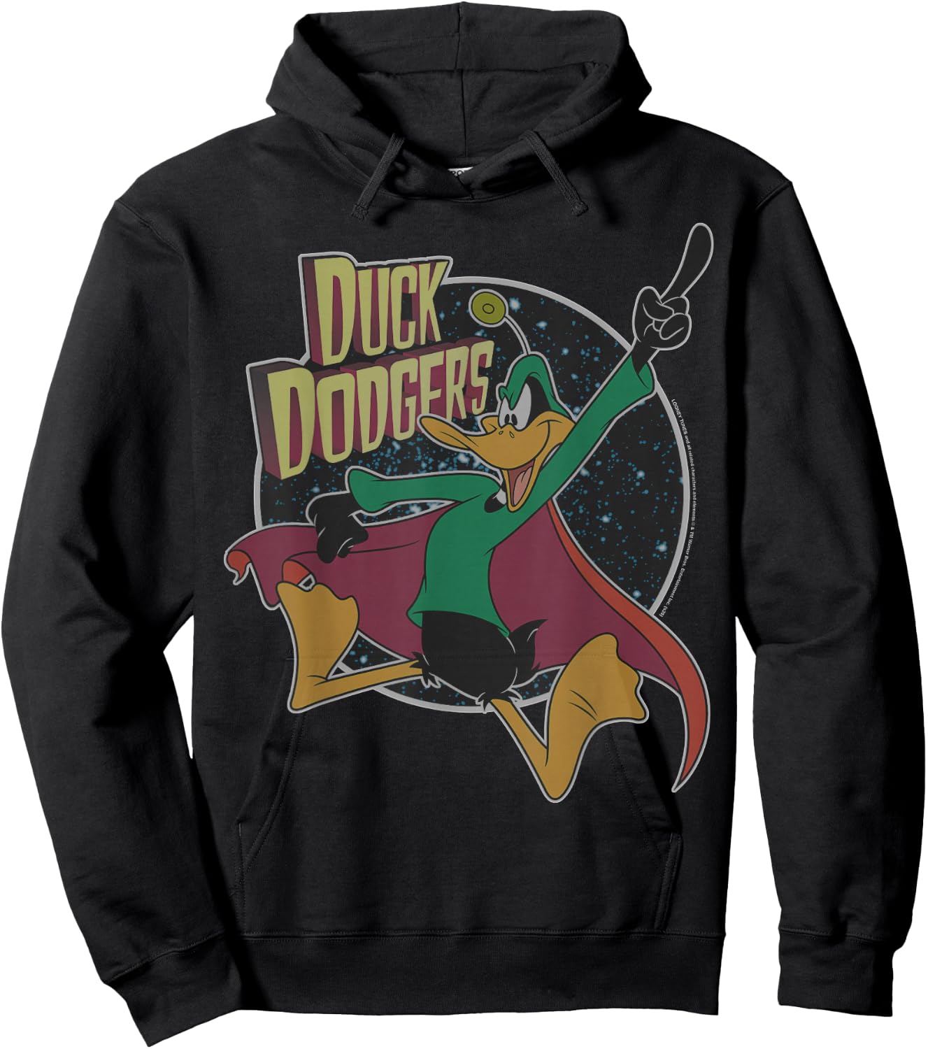 Looney Tunes Daffy Duck Vintage Portrait Hoodie - Hoodie | Black