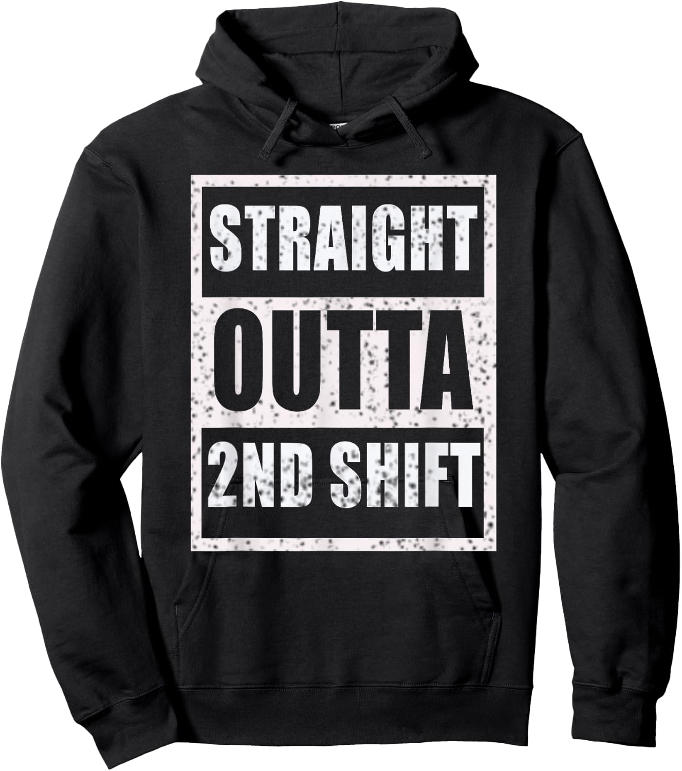 Straight Outta 2nd Shift Second Shift Worker Job Gift Hoodie - Hoodie | Black