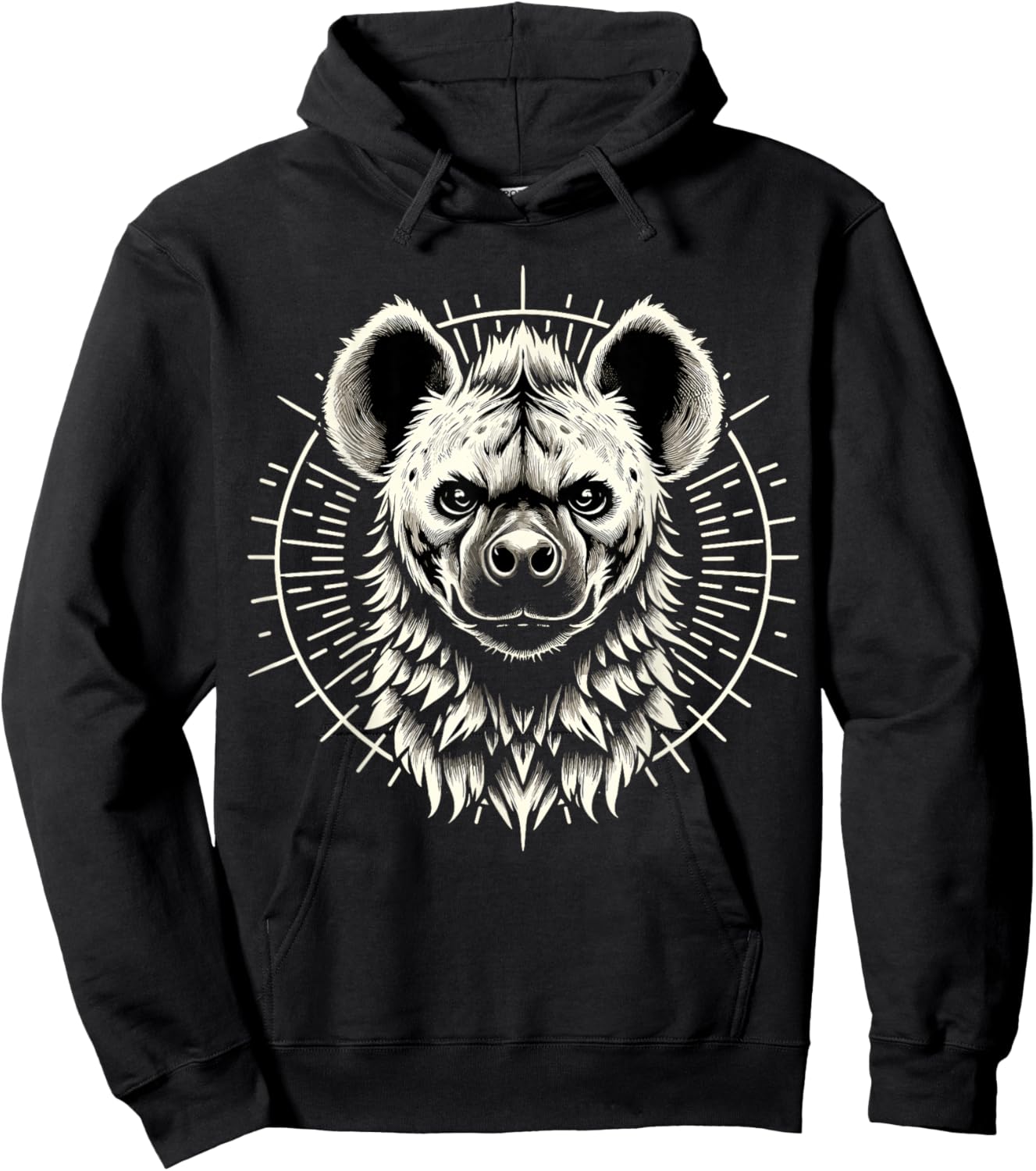 Vintage Hyena , Small, Black Hoodie - Hoodie | Black
