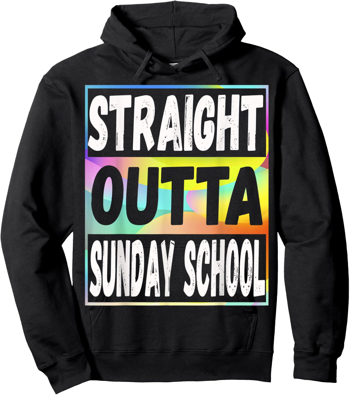 Straight Outta Sunday School Graduation Gifts Hoodie - Hoodie | Black
