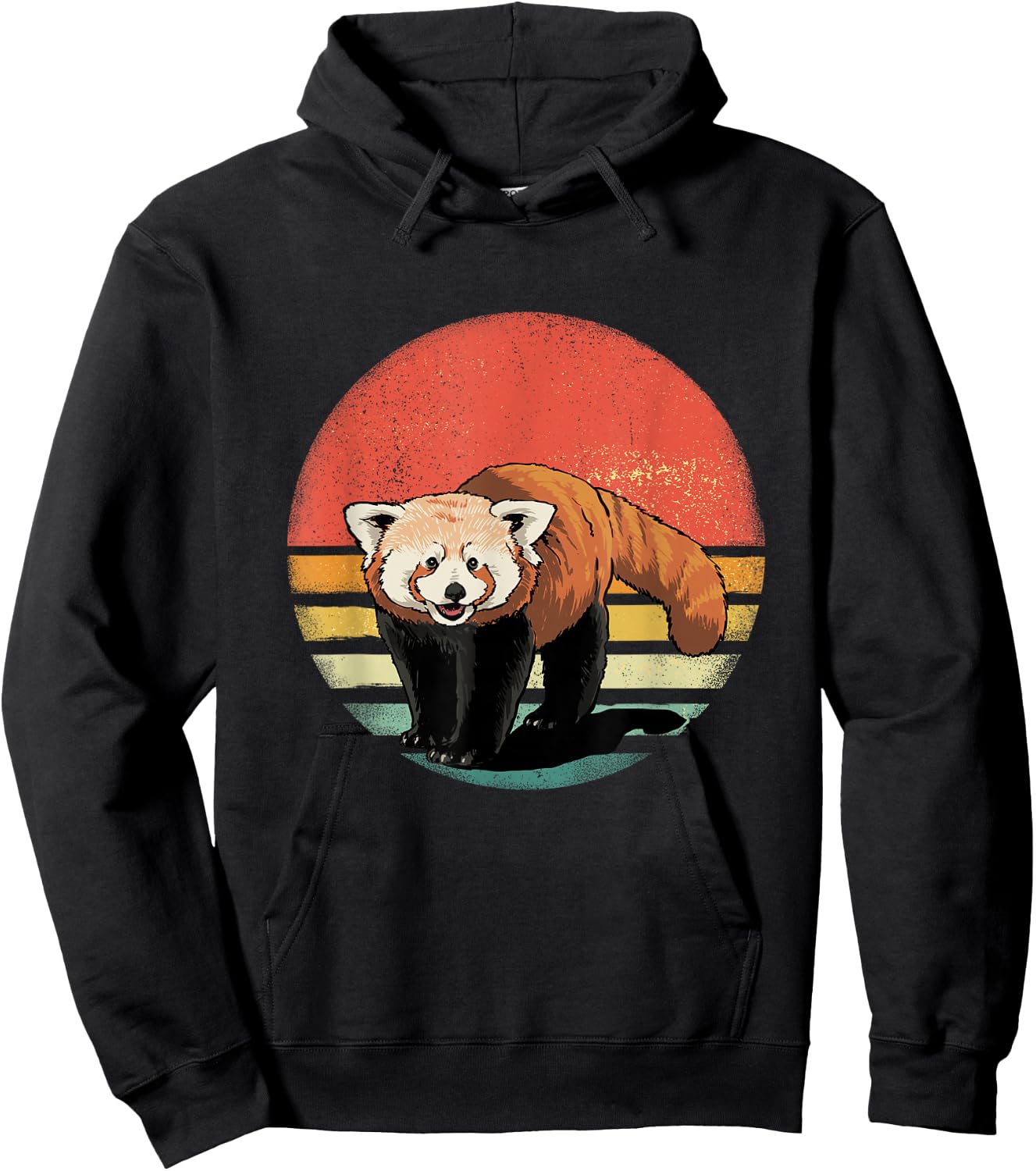 Red Panda Shirt Retro Red Panda Zoo Animal Red Panda Lover Hoodie - Hoodie | Black