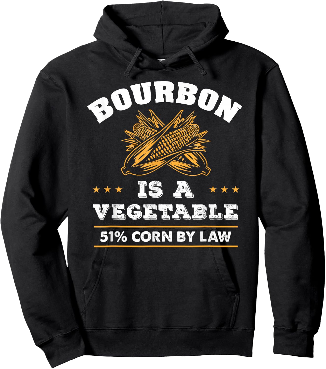 Bourbon is a Vegetable - Whiskey - Funny Bourbon Drinking Hoodie - Hoodie | Black