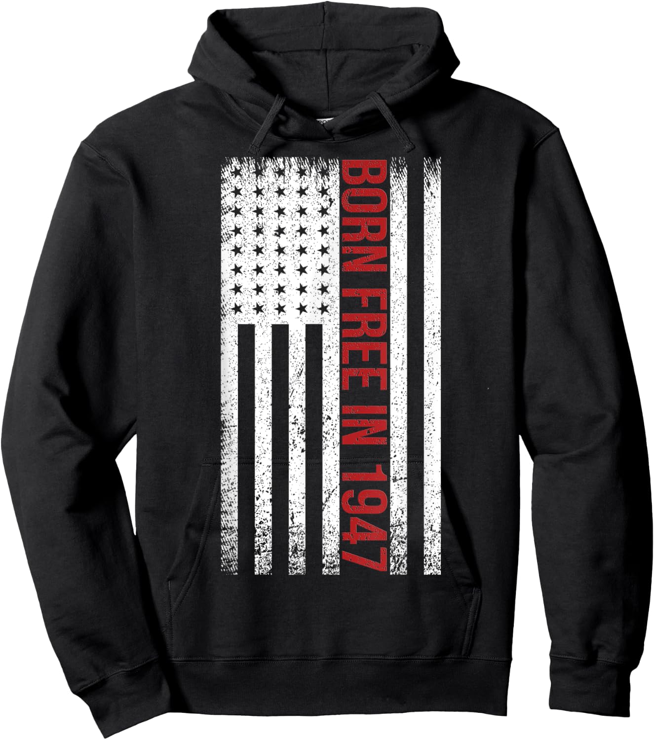 BORN FREE IN 1947. 73rd BIRTHDAY SHIRT Hoodie - Hoodie | Black