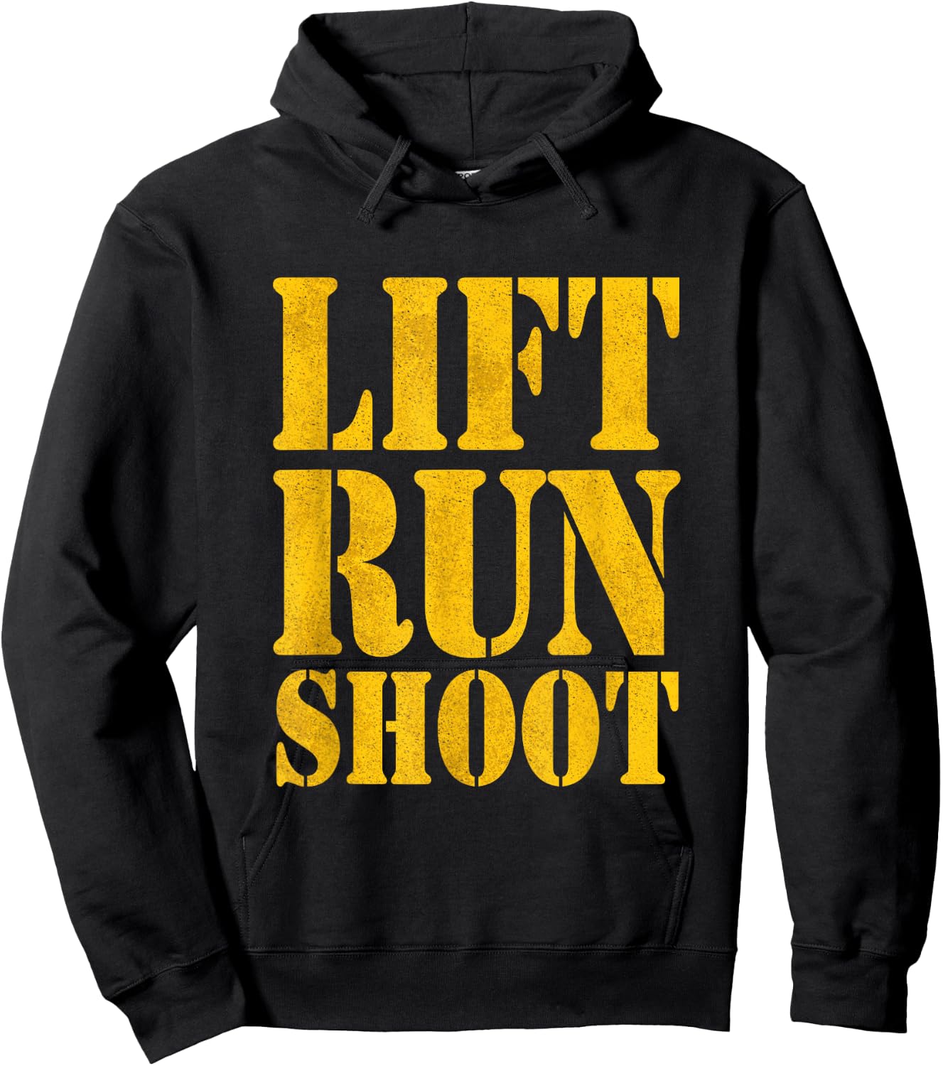 Lift Run Shoot Military Police Gym Day Hoodie - Hoodie | Black