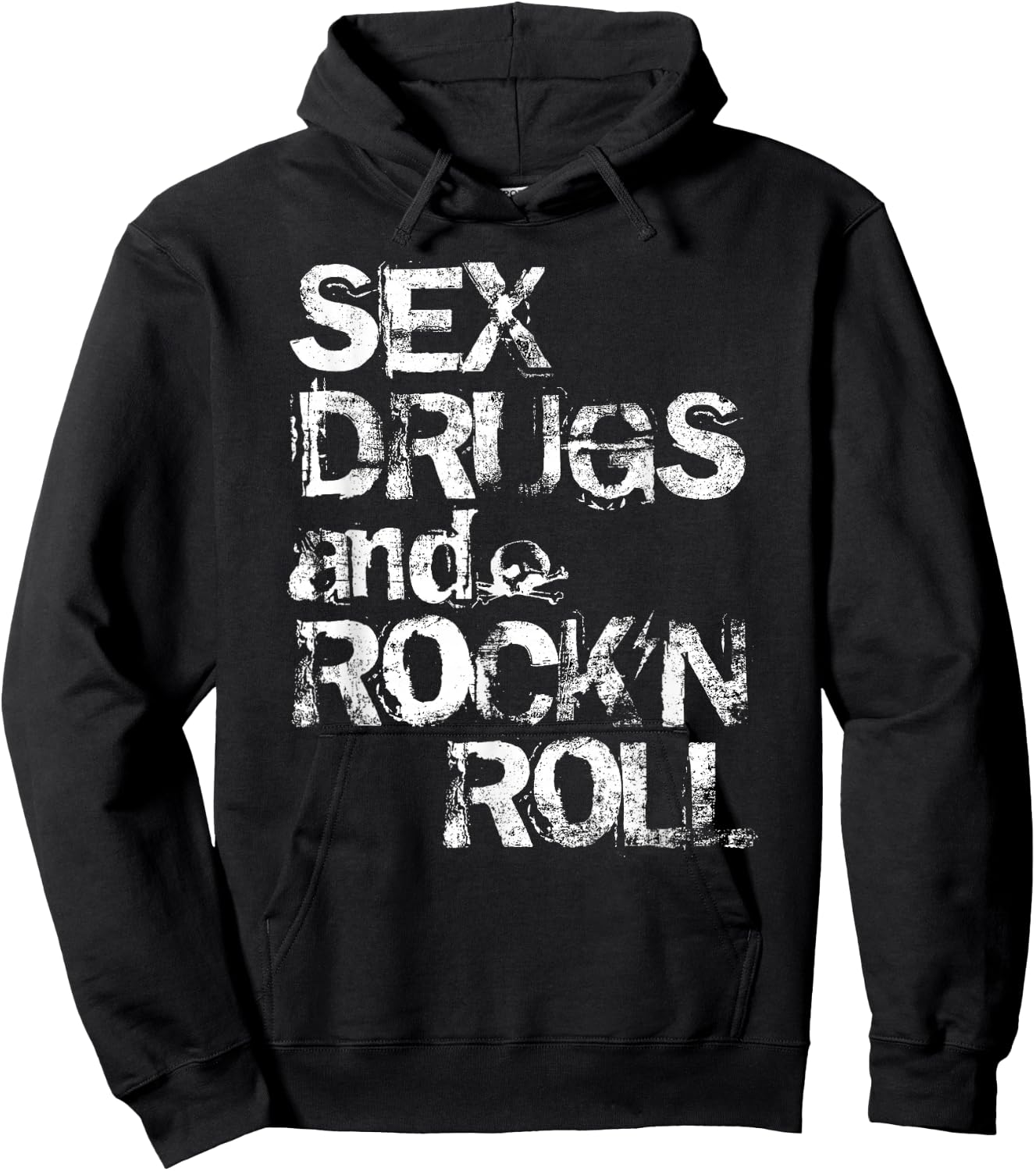 Sex Drugs and Rock'n Roll Hoodie - Hoodie | Black
