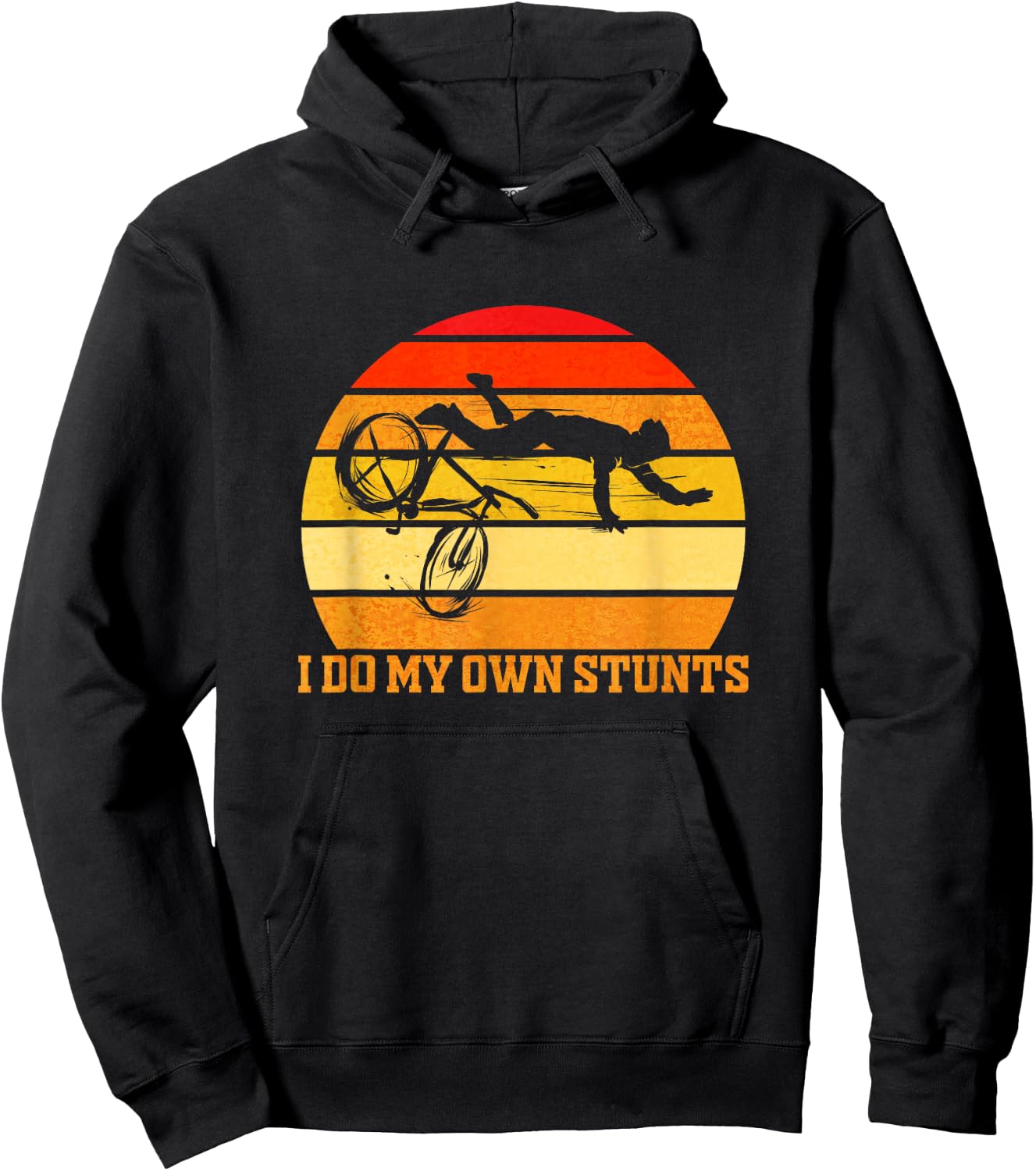 Cycling Lover Cycle Funny Bicycle Vintage I Do My Own Stunts Hoodie - Hoodie | Black