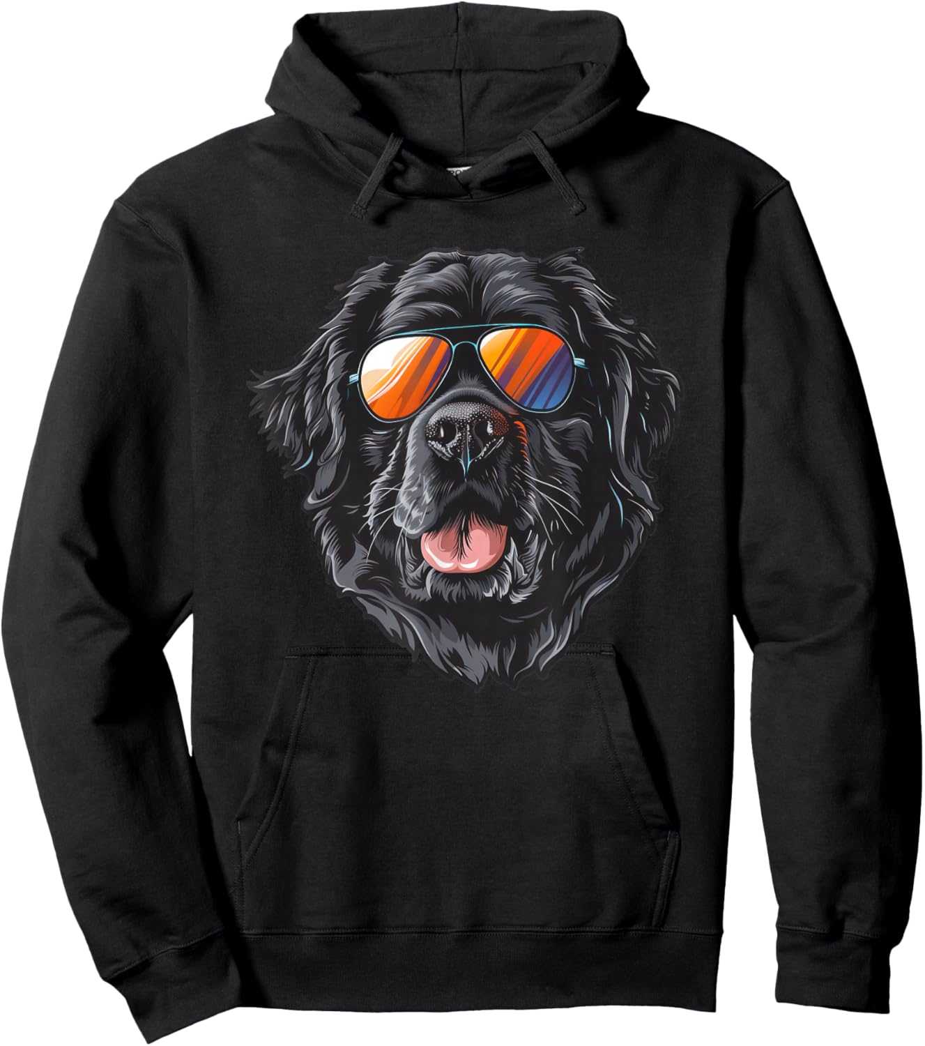Newfoundland Dog Sunglasses Men Women Kids Hoodie - Hoodie | Black