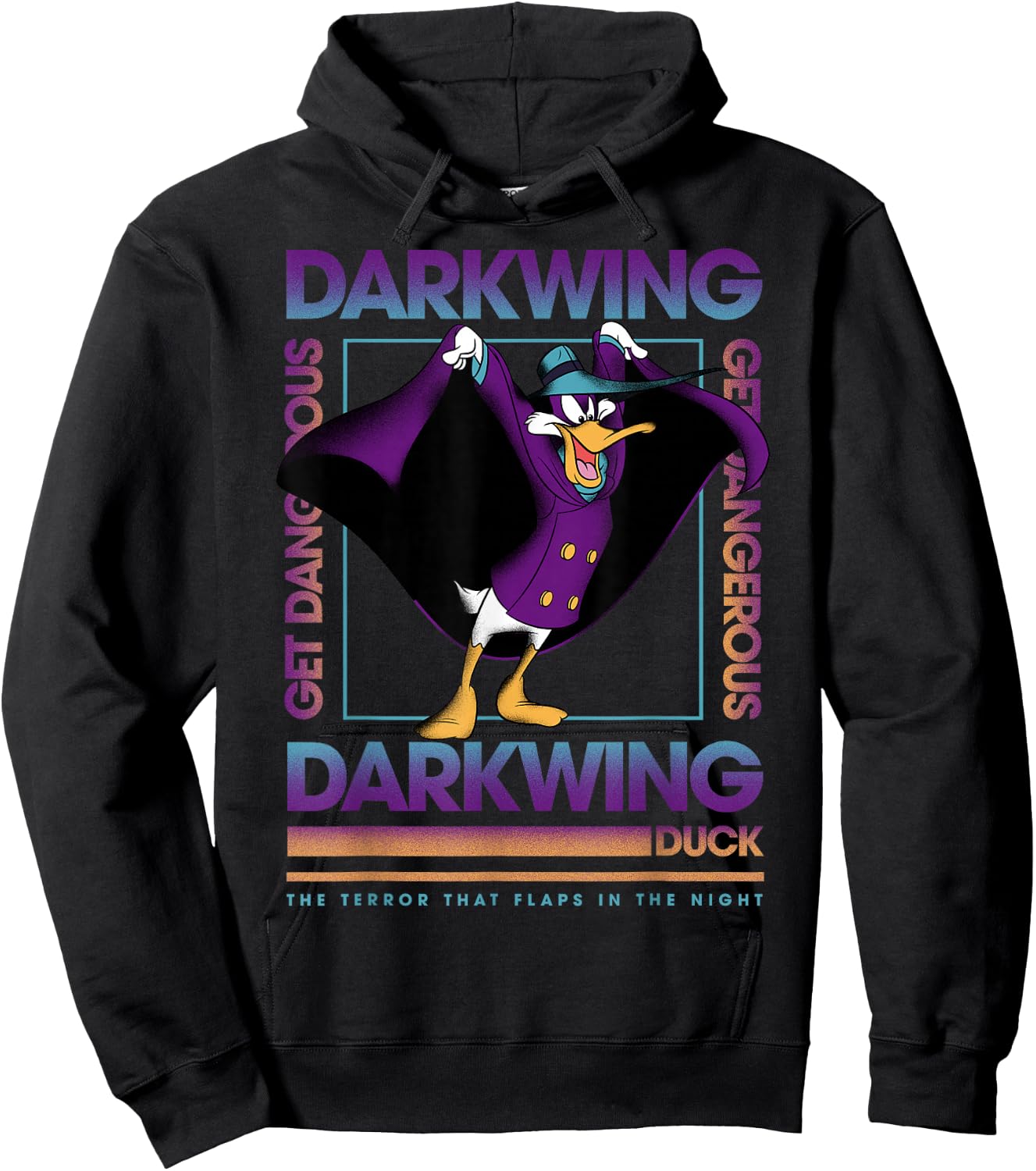 Disney Darkwing Duck Get Dangerous Square Hoodie - Hoodie | Black