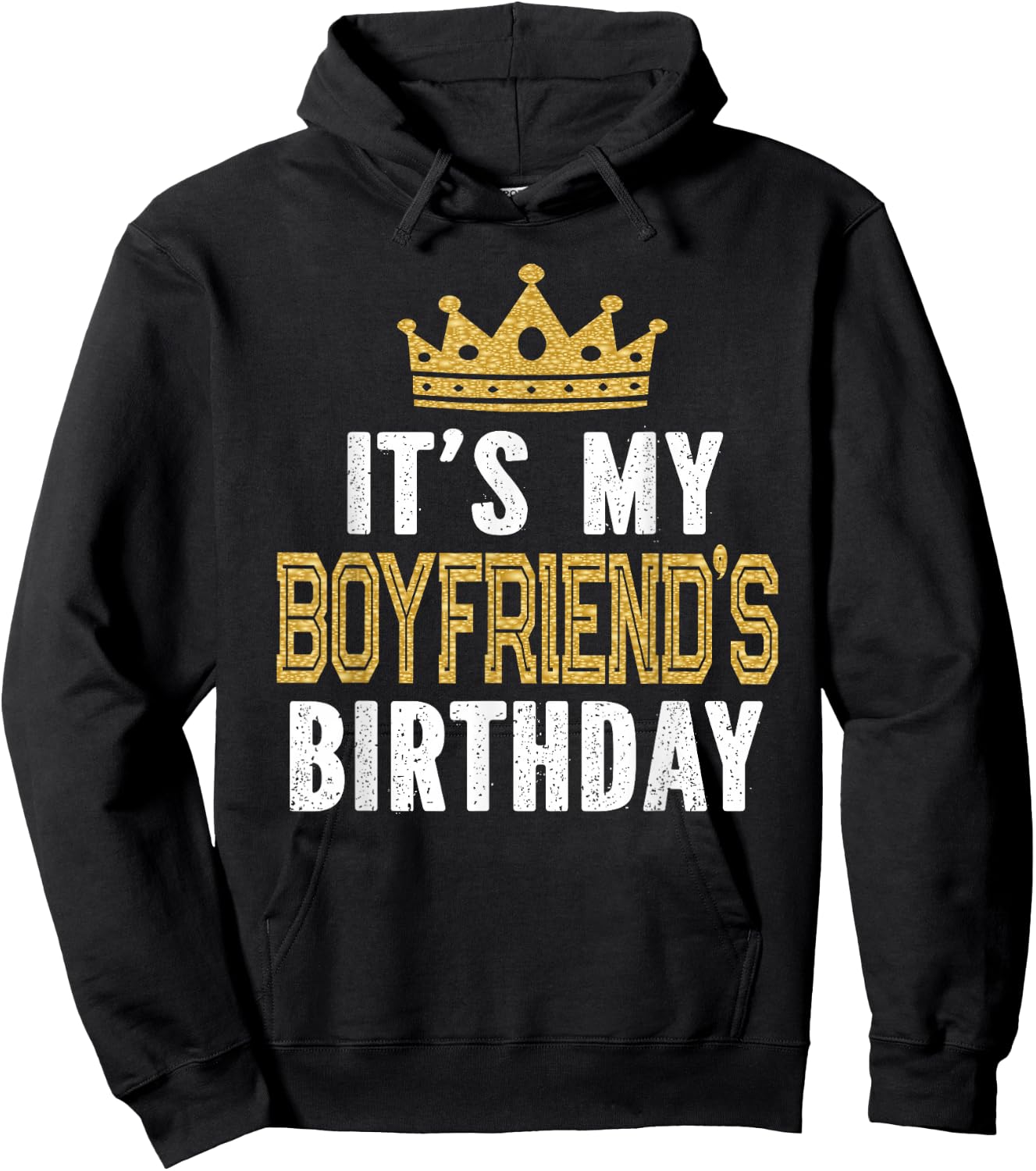 It's My Boyfriend's Birthday Party Couple Hoodie - Hoodie | Black