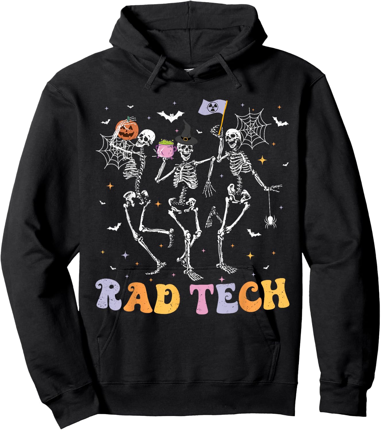 Dancing Skeleton Radiology Halloween RAD Tech X-ray Tech Hoodie - Hoodie | Black