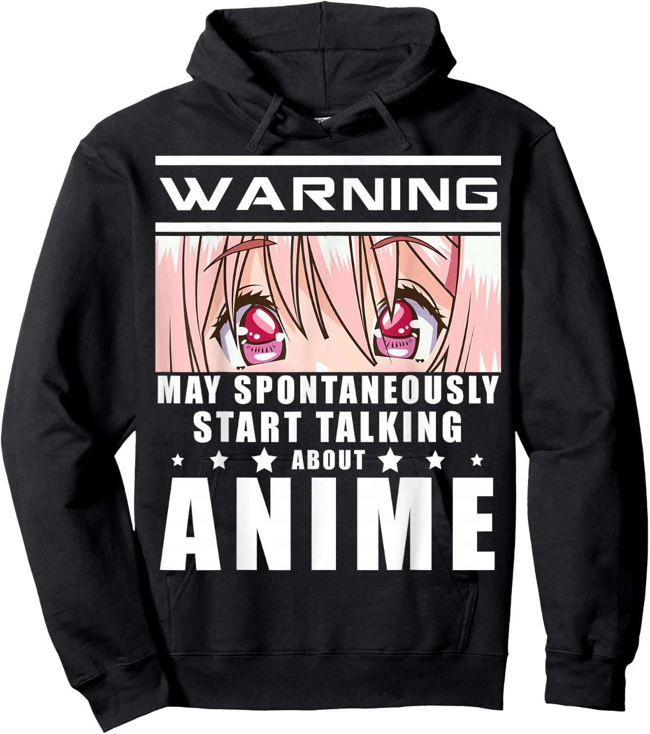 Warning May Spontaneously Start Talking About Anime Gift Hoodie - Hoodie | Black