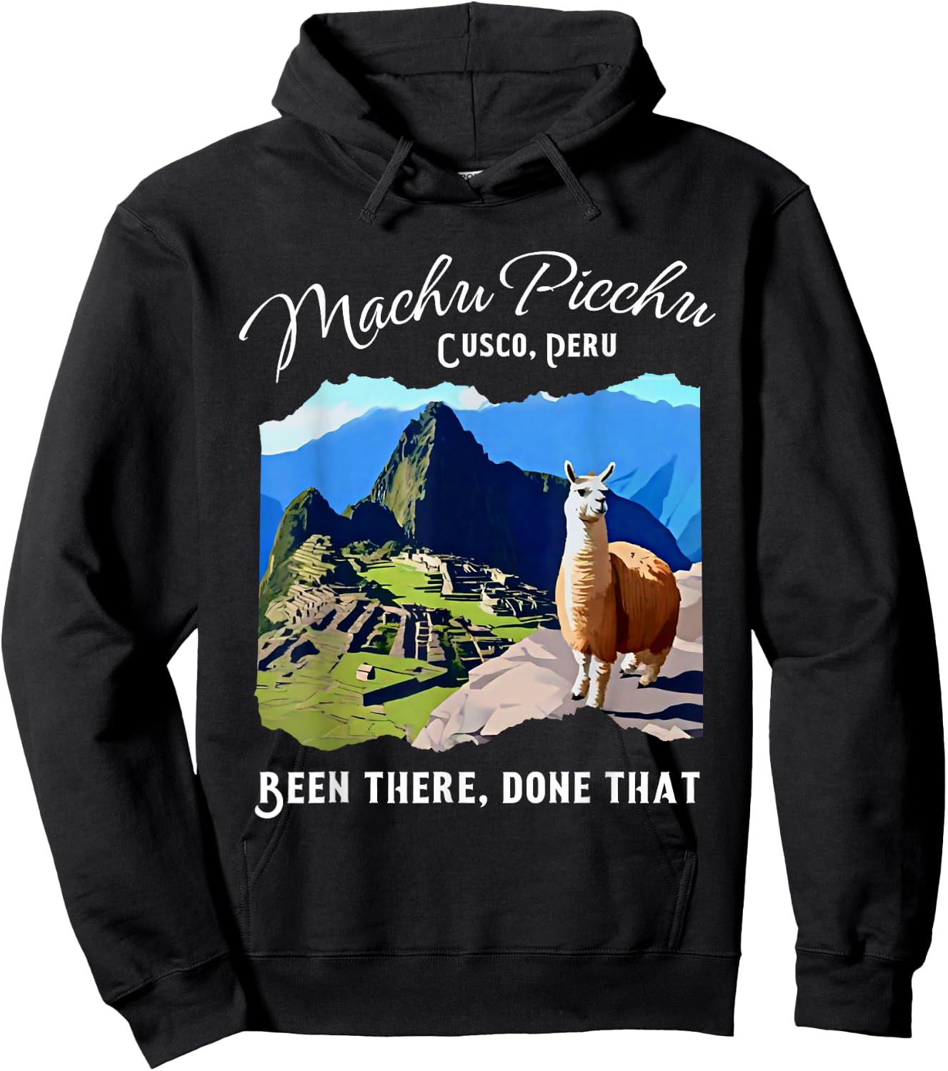 Peru Cusco Llama Souvenir Machu Picchu Hoodie - Hoodie | Black