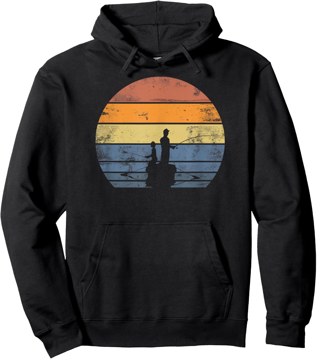 Father and Son Matching Shirts Fishing Partners Gift Hoodie - Hoodie | Black