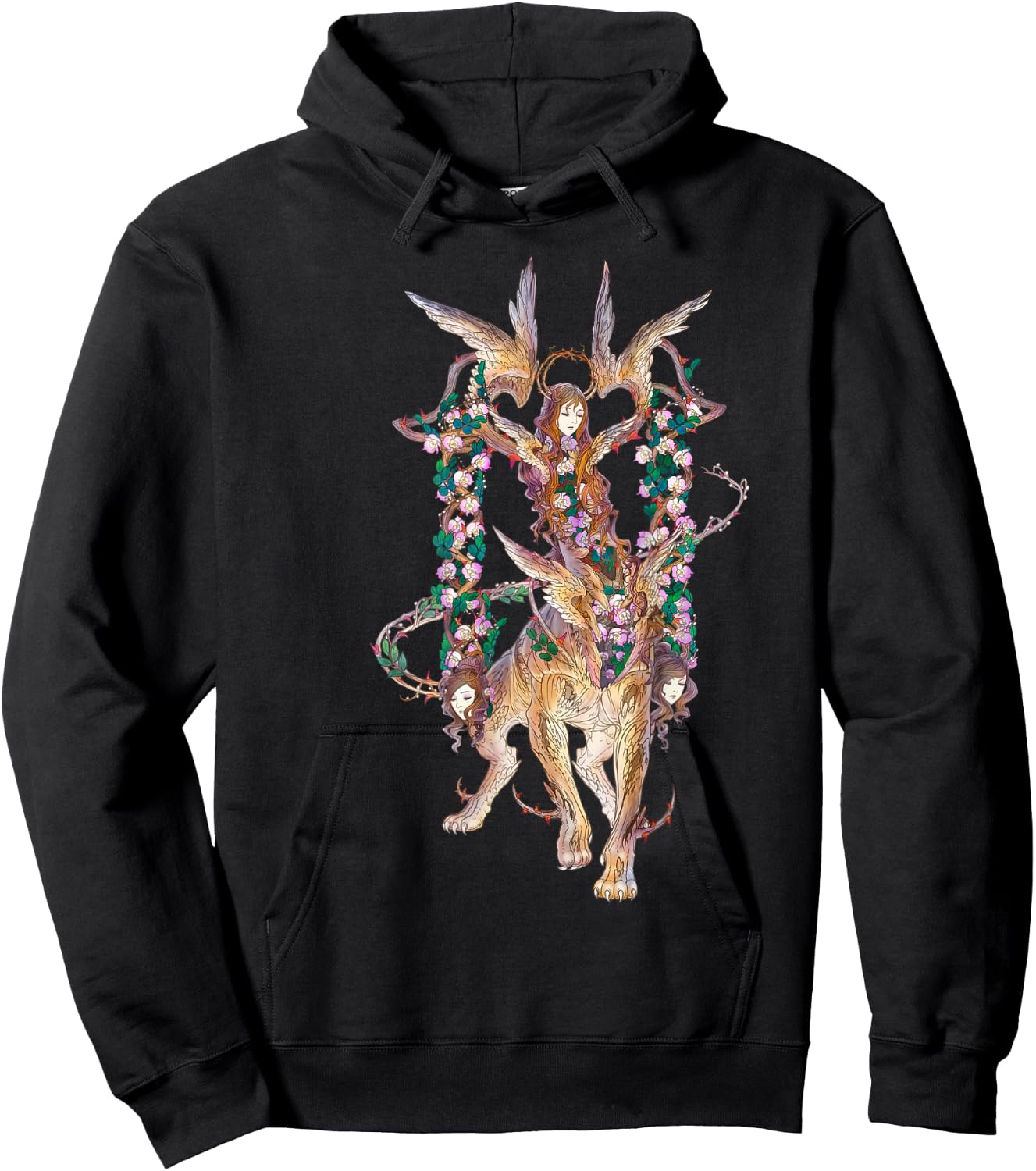 Fantasy art Greek Mythology Sphinx Hoodie - Hoodie | Black