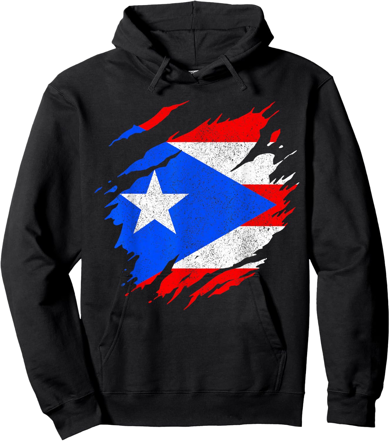 Puerto Rico Flag Vintage Hoodie - Hoodie | Black