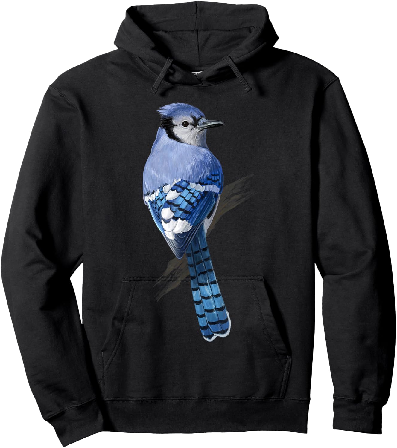 Beautiful Blue Jay Bird Hoodie - Hoodie | Black