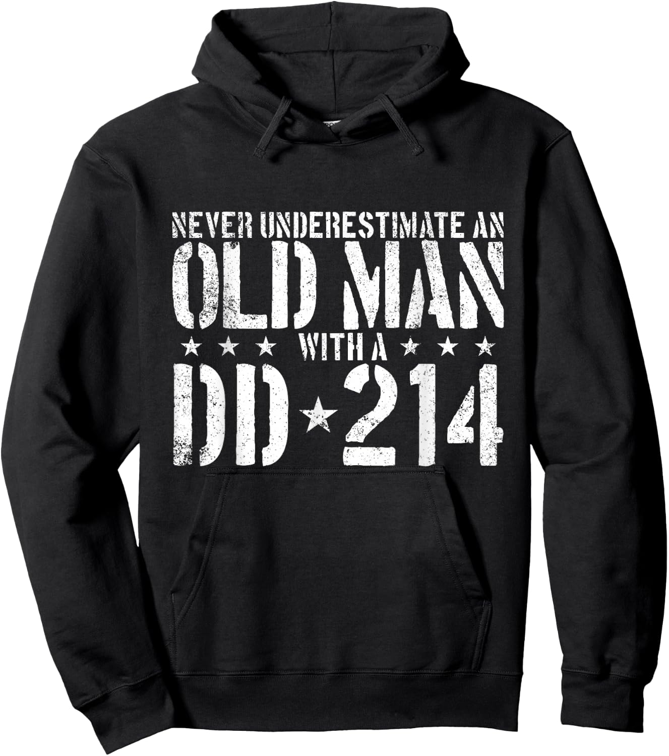 Never Underestimate an Old Man with A DD-214 Alumni Hoodie - Hoodie | Black